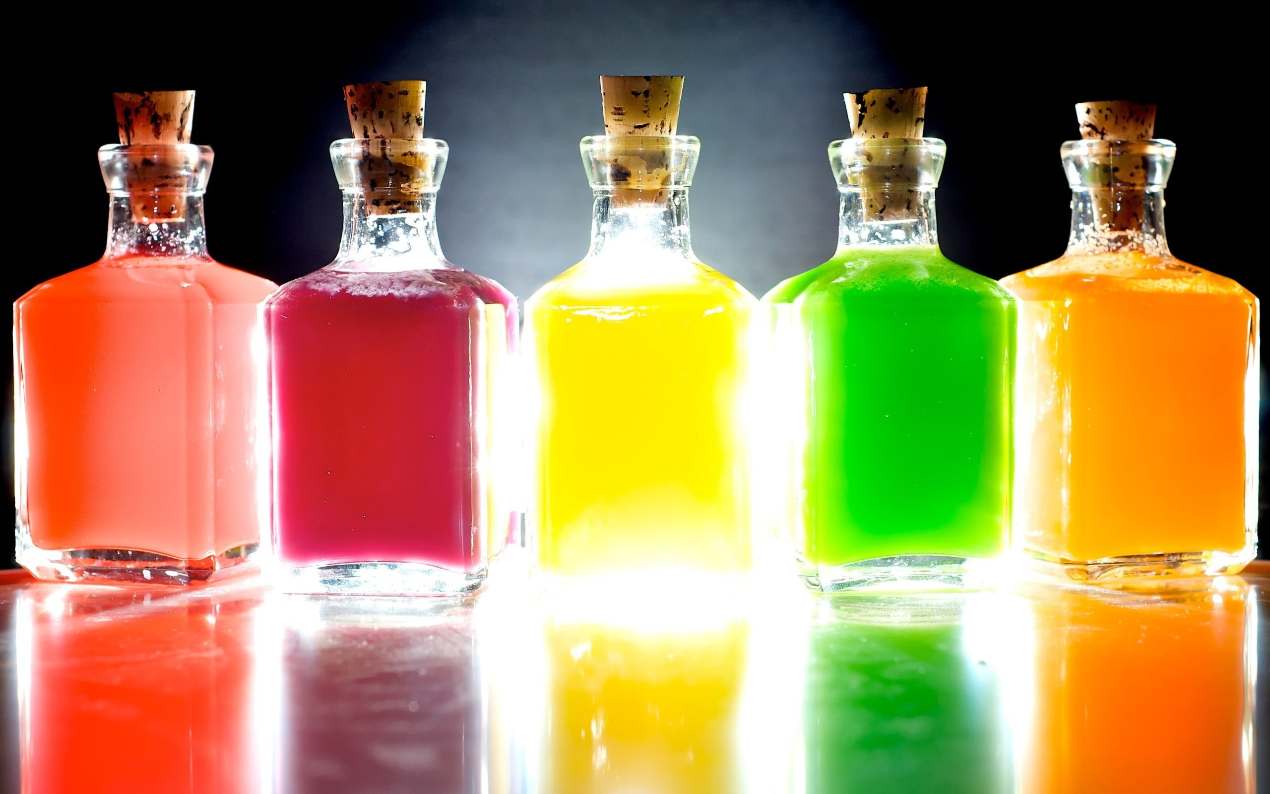 Different Color Of Liquids - HD Wallpaper 
