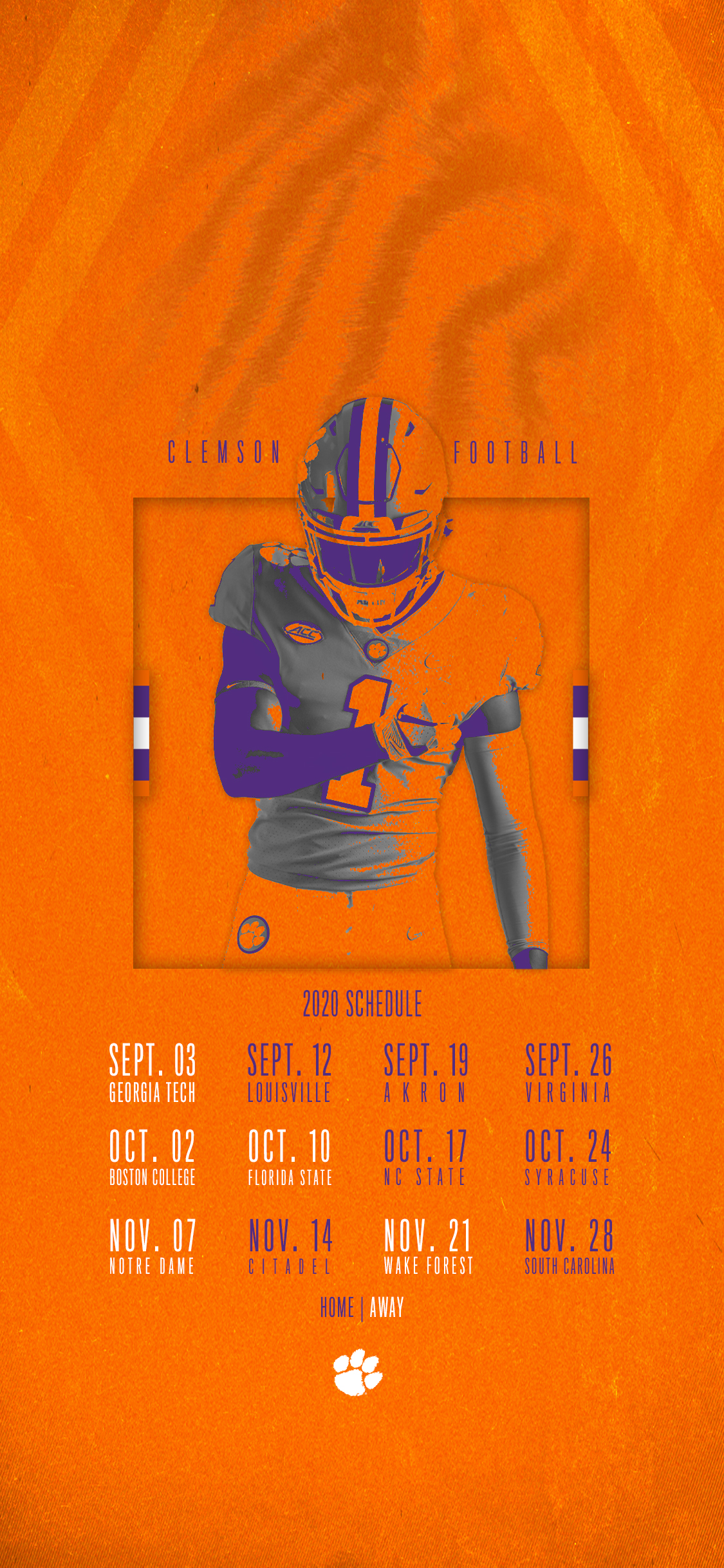 Clemson Tigers Football Schedule 2020 - HD Wallpaper 