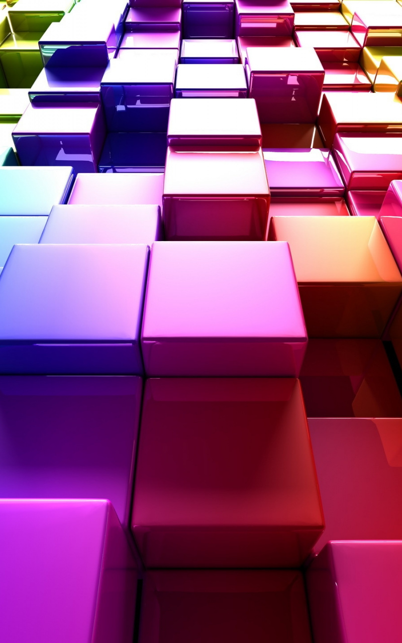 Cool Wallpapers Colorful Cubes - HD Wallpaper 