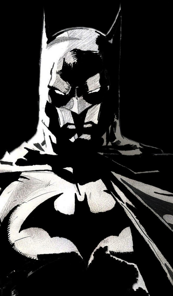 Batman Black And White - HD Wallpaper 