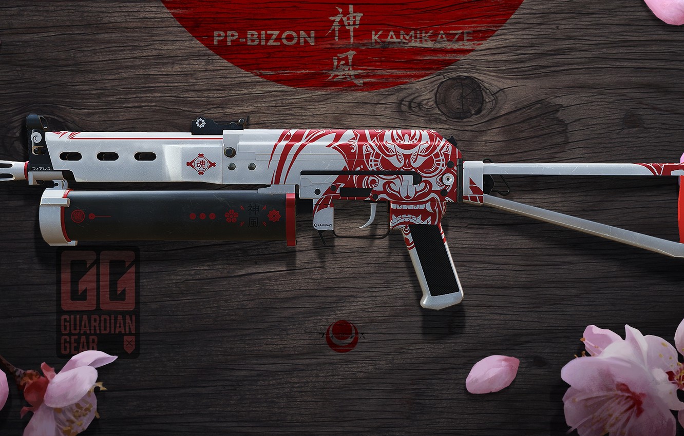 Photo Wallpaper Flowers, Table, Sakura, Characters, - Cs Go Wallpapers Bizon - HD Wallpaper 