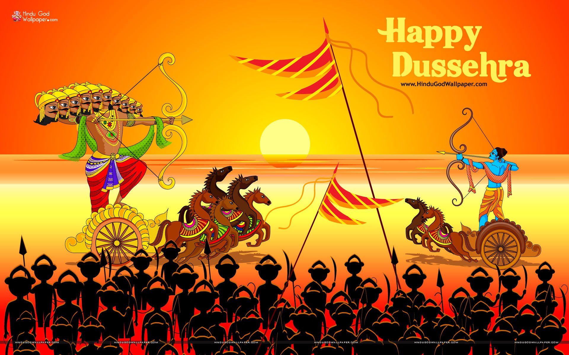 Happy Dussehra Images Hd - HD Wallpaper 