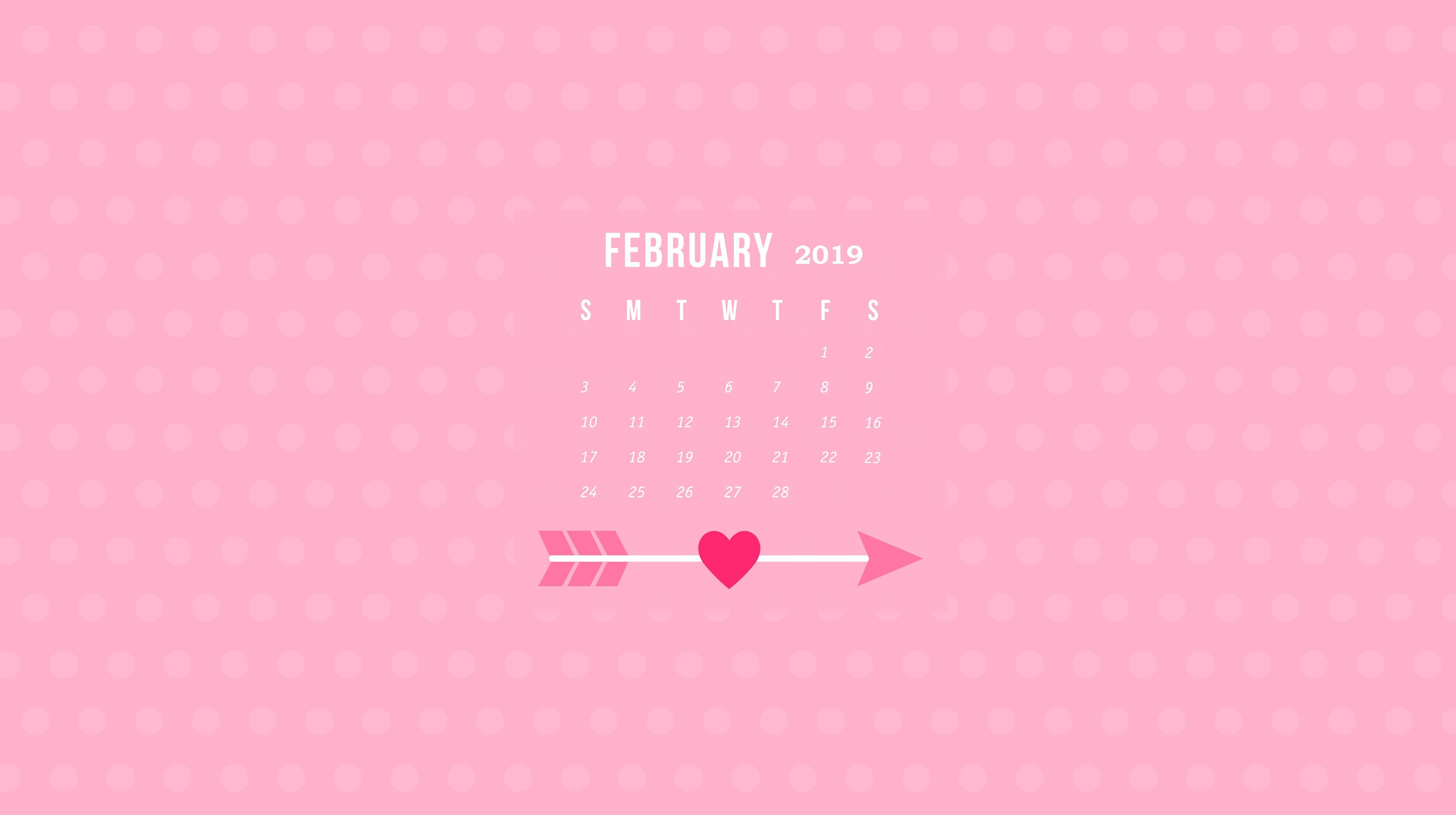 February Wallpaper Calendar 2019 - HD Wallpaper 