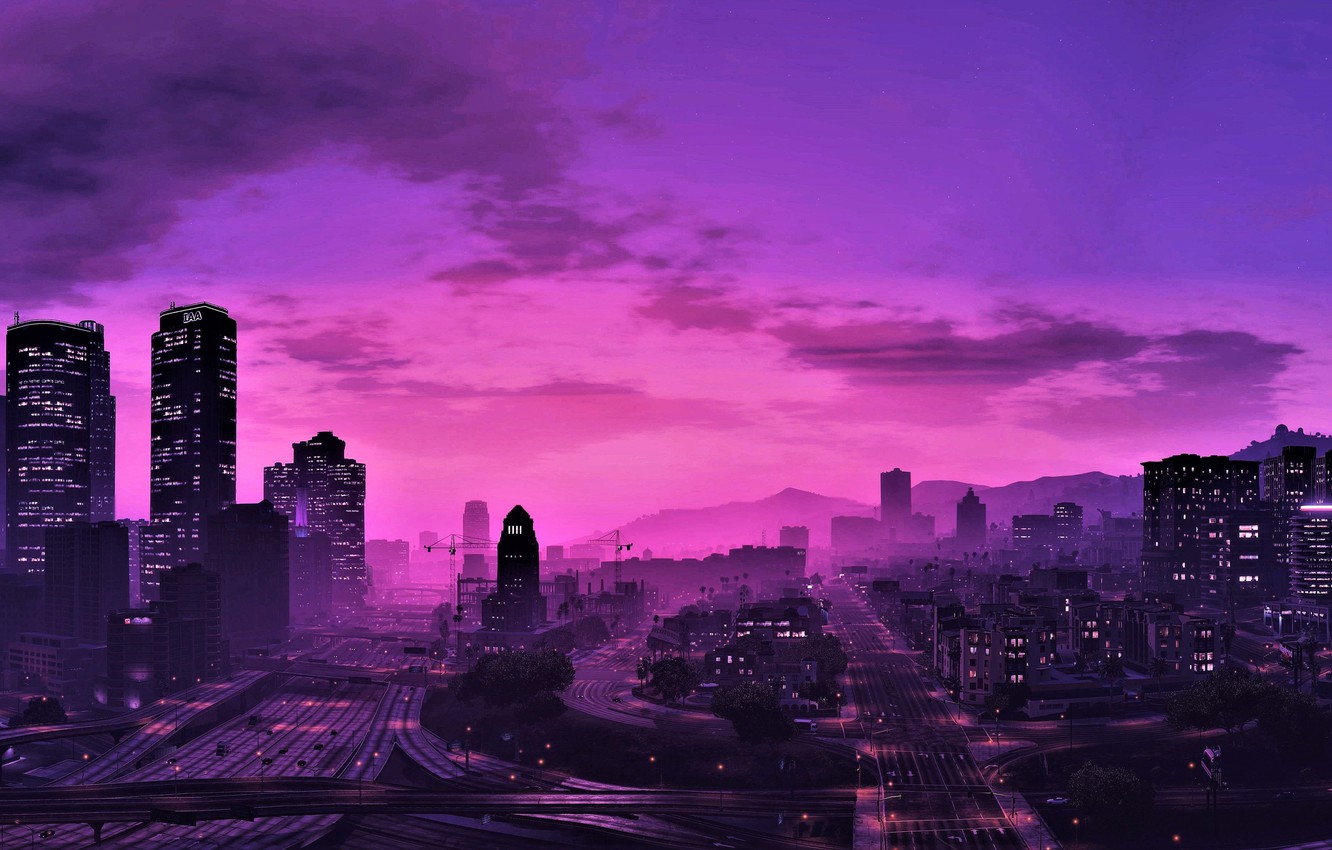 Photo Wallpaper City, Game, Sky, Grand Theft Auto V, - Background Gta 5 Stylé - HD Wallpaper 