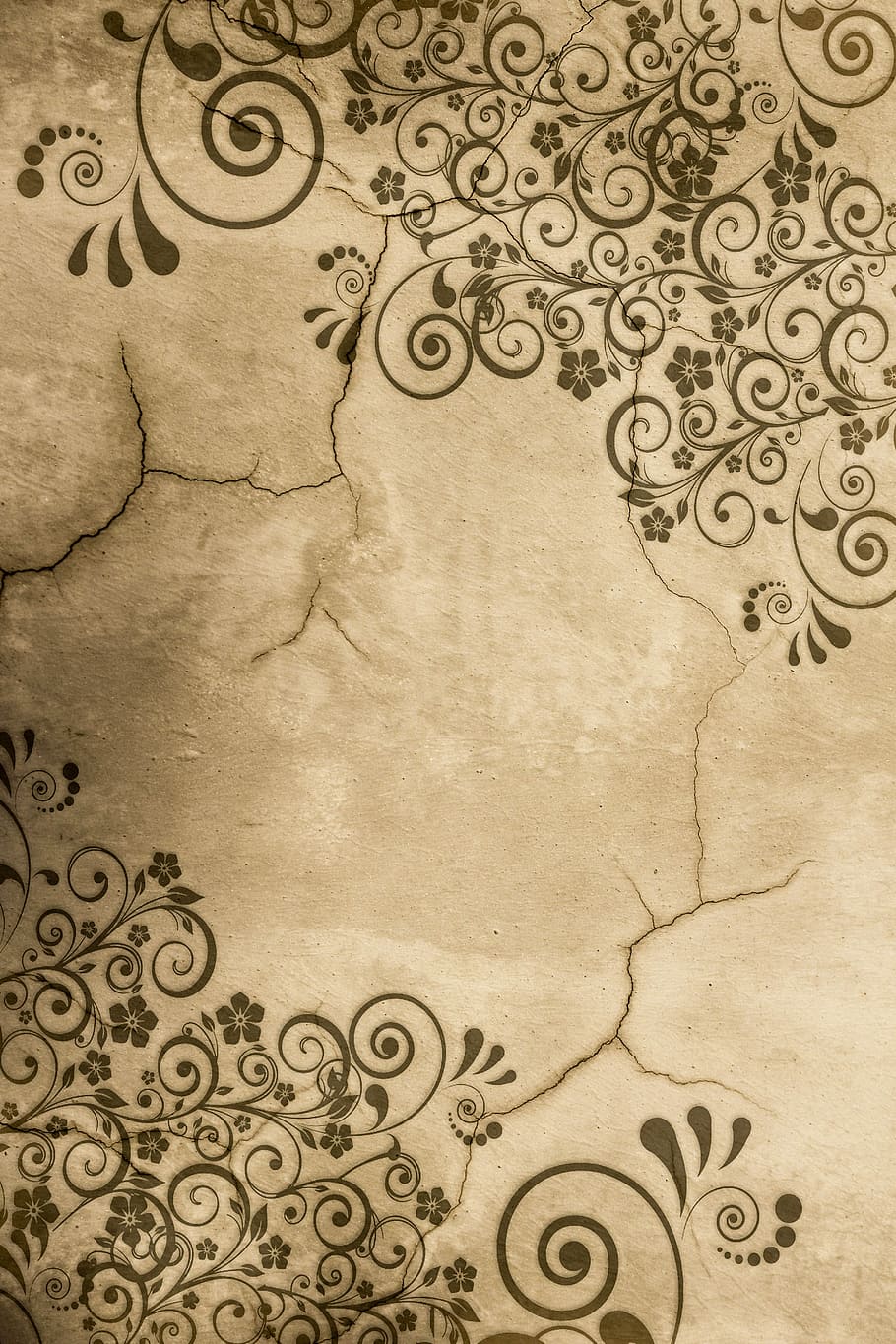 Beige Flower Artwork On Beige Surface, Wall, Vintage, - An Nisaa Journal - HD Wallpaper 