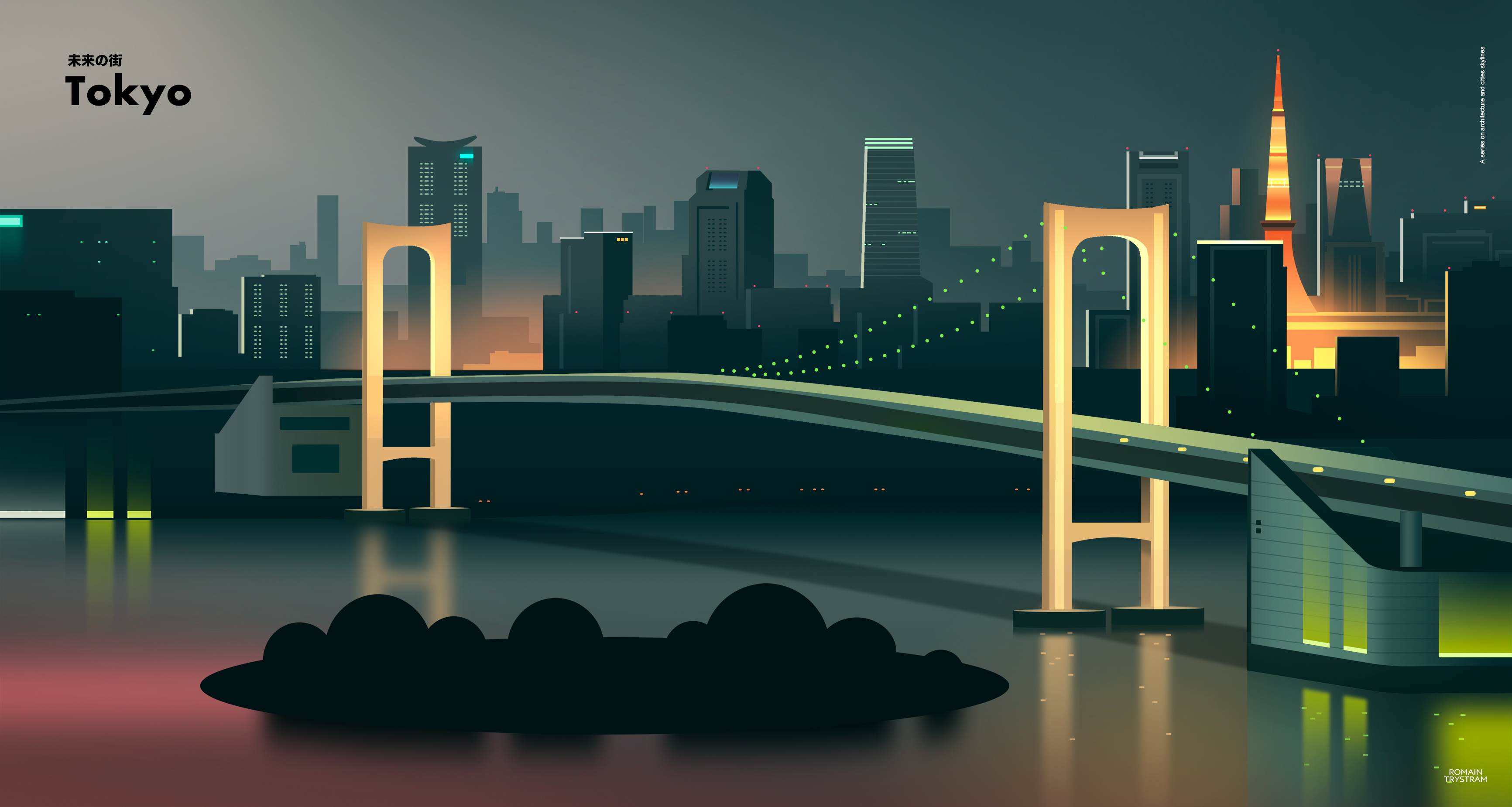 Tokyo Wallpaper Minimalist - HD Wallpaper 