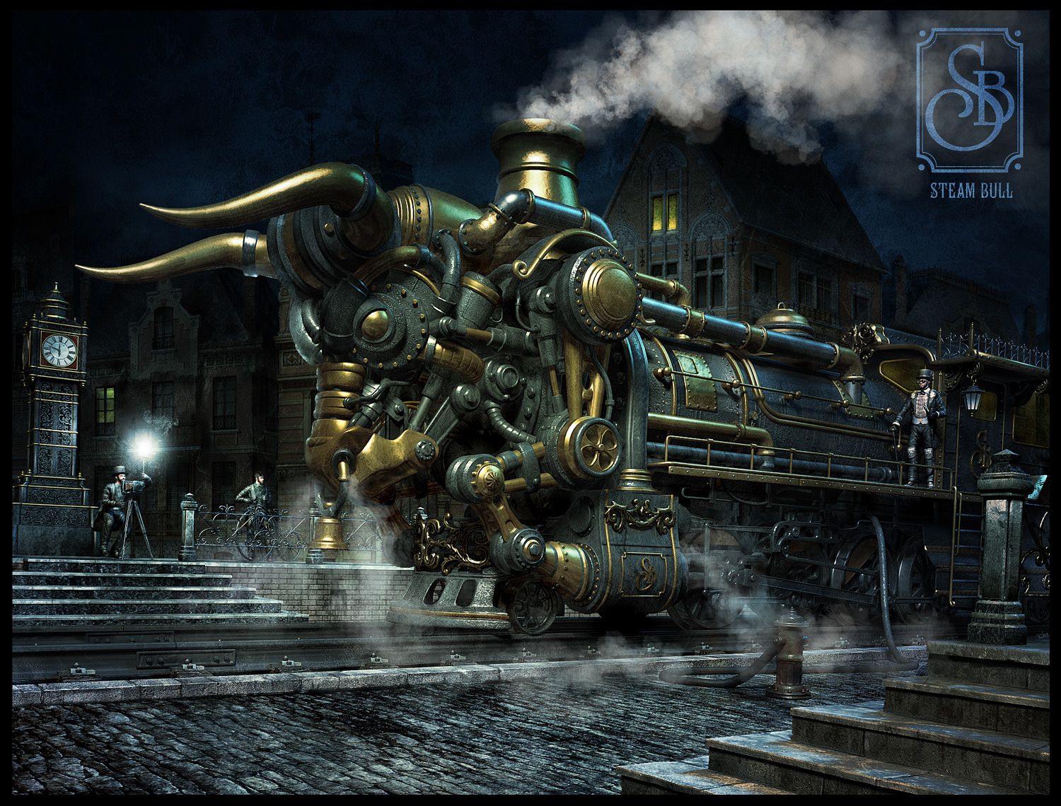 Fantasy Steampunk Train - HD Wallpaper 