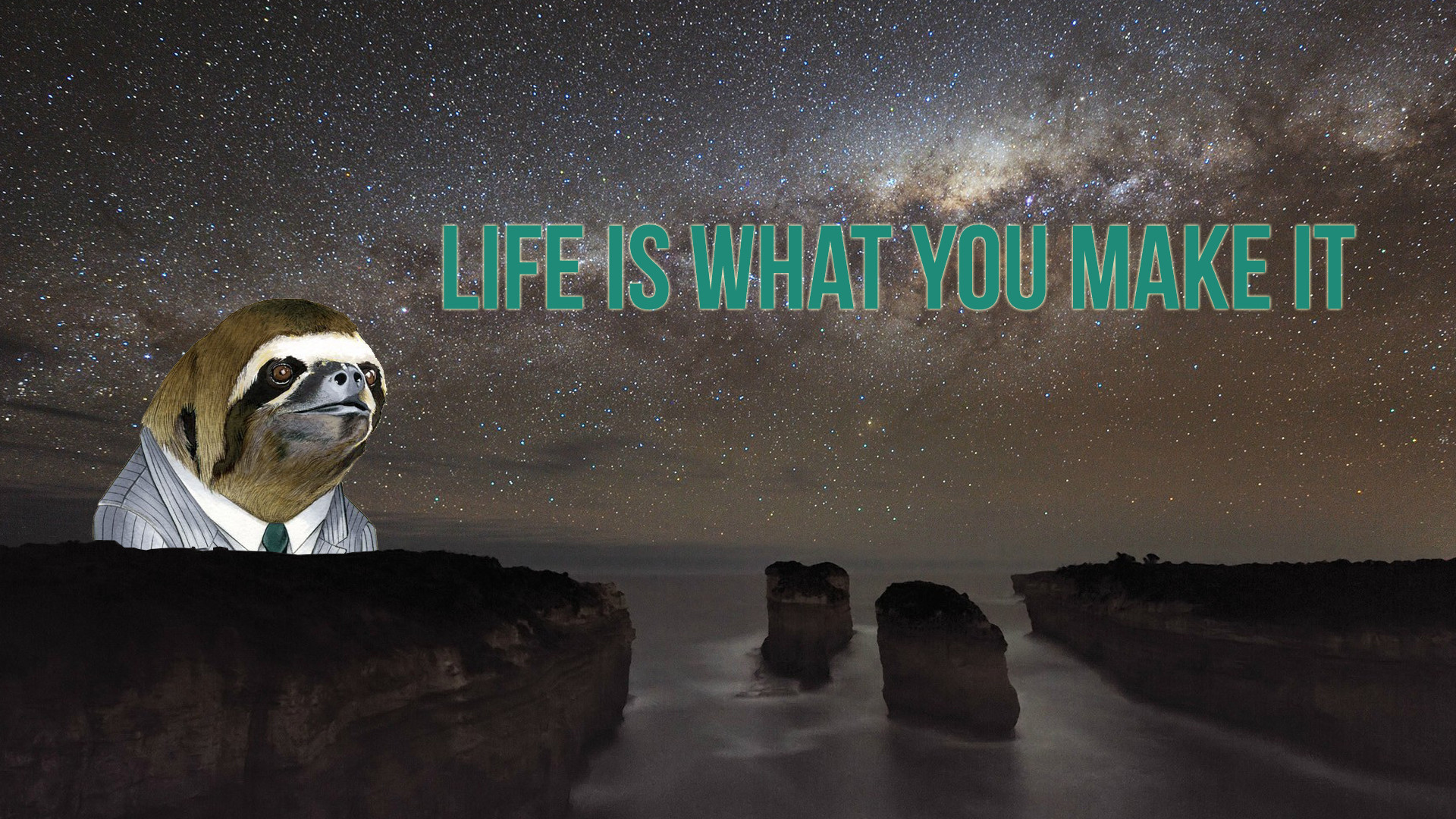 Life Is What You Make It Australia Sky Atmosphere Phenomenon - Meme Wallpaper Sloth - HD Wallpaper 