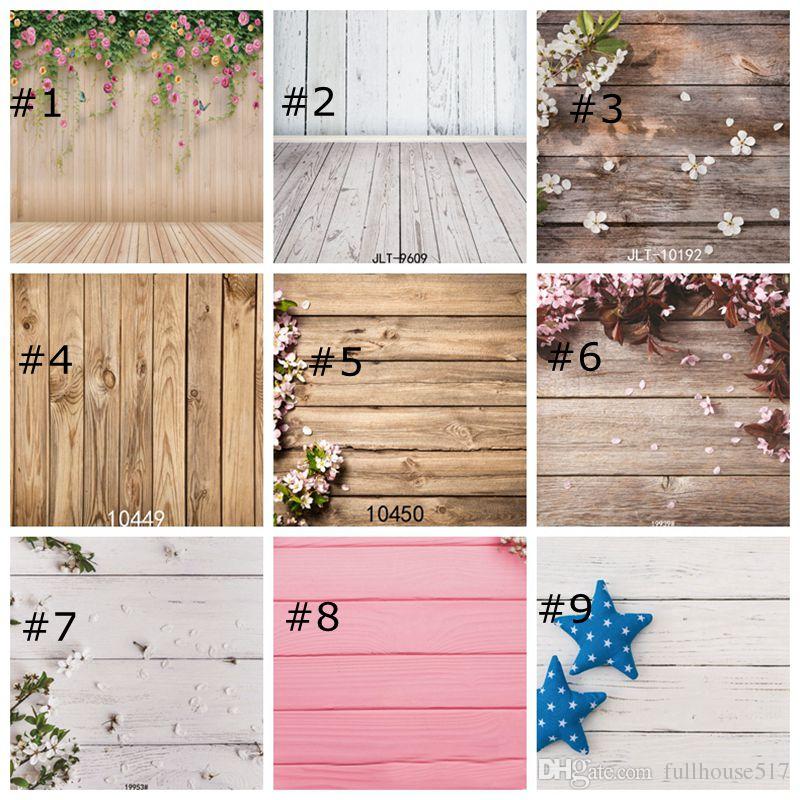 Pared De Madera Con Flores - HD Wallpaper 