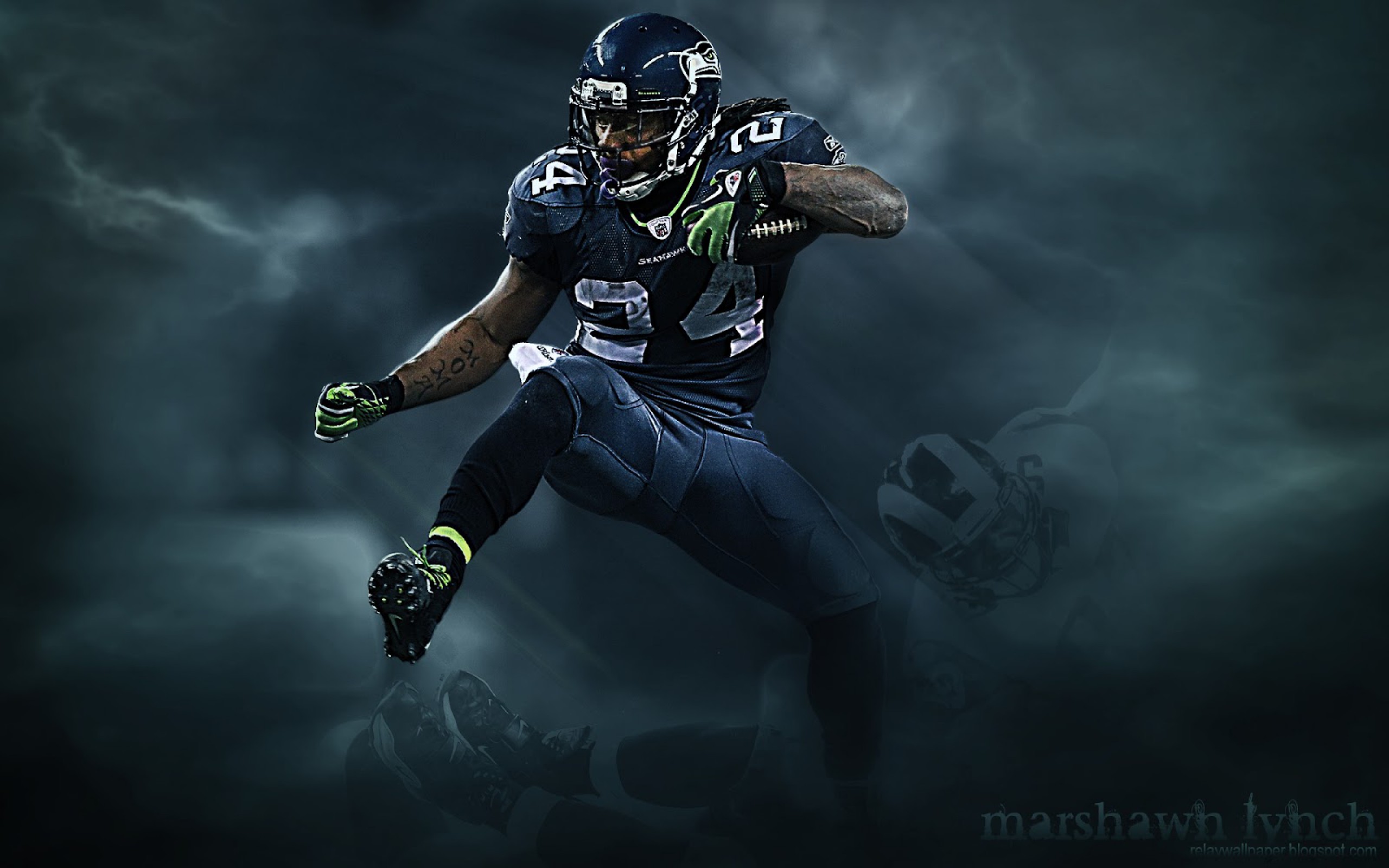 Seahawks Marshawn Lynch Wallpaper - Seattle Seahawks - HD Wallpaper 