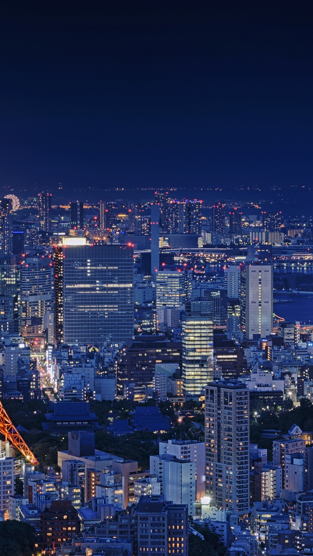 Japan Tokyo, Night, Cityscape, Buildings - Tokyo Tower - HD Wallpaper 