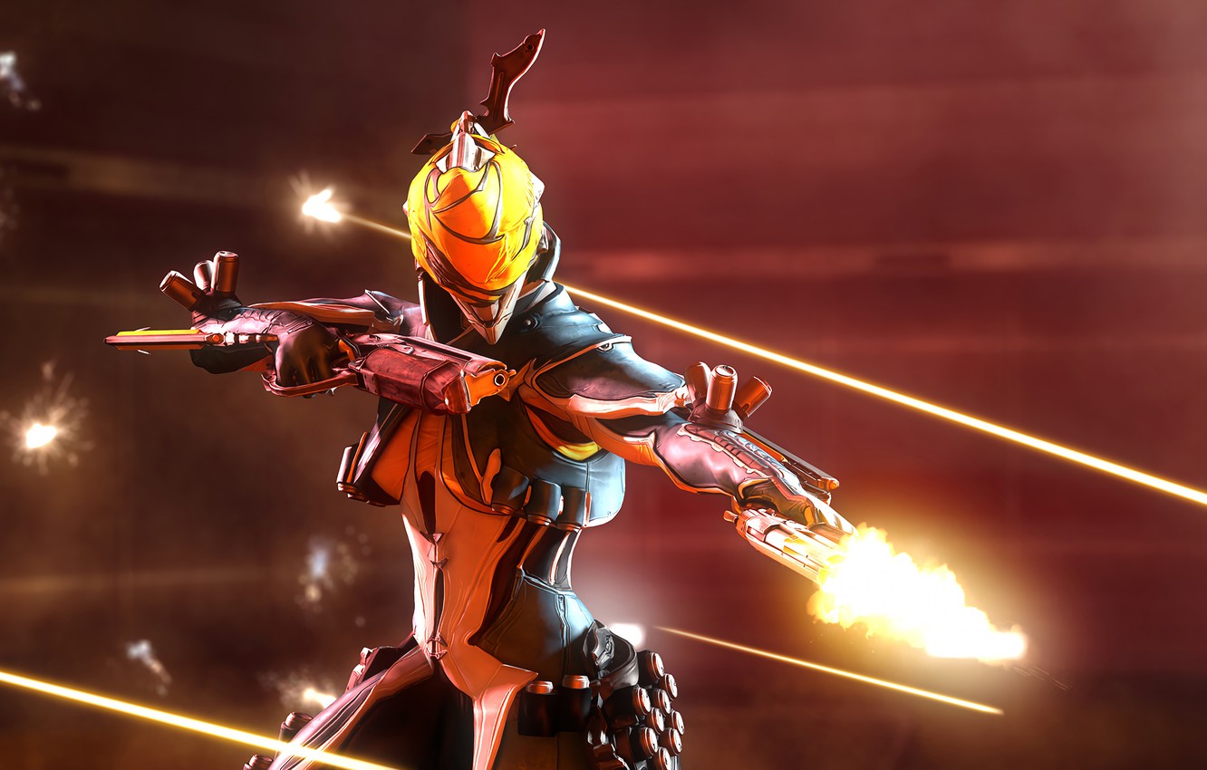 Photo Wallpaper Girl, Rendering, Gun, Warframe, Mesa, - Warframe Mesa - HD Wallpaper 