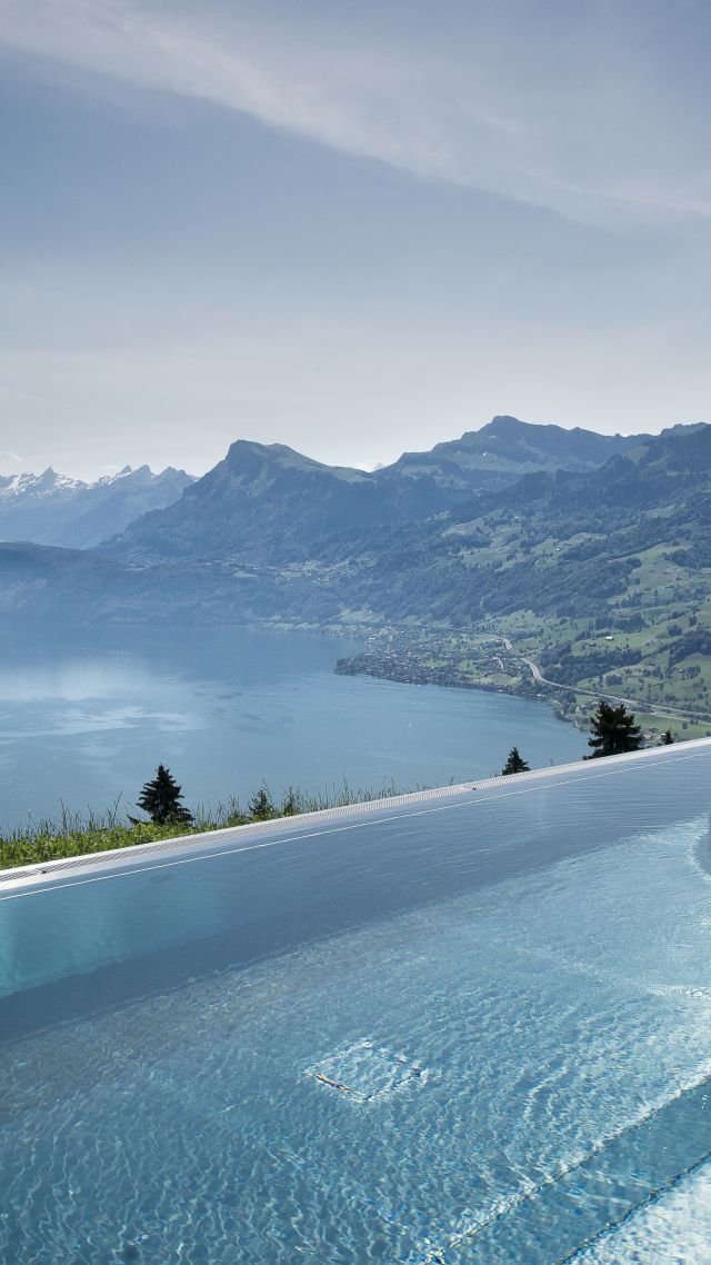 Hotel Villa Honegg, 5k, 4k Wallpaper, 8k, Bürgenstock, - Switzerland Honegg Infinity Pool - HD Wallpaper 