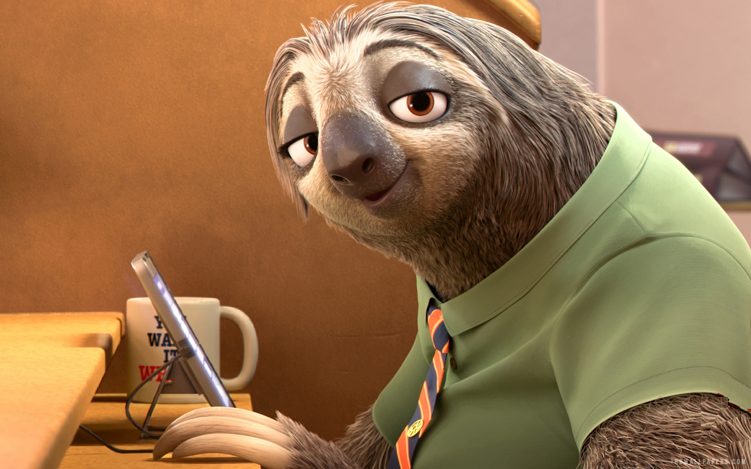 Sloth On Zootopia - HD Wallpaper 