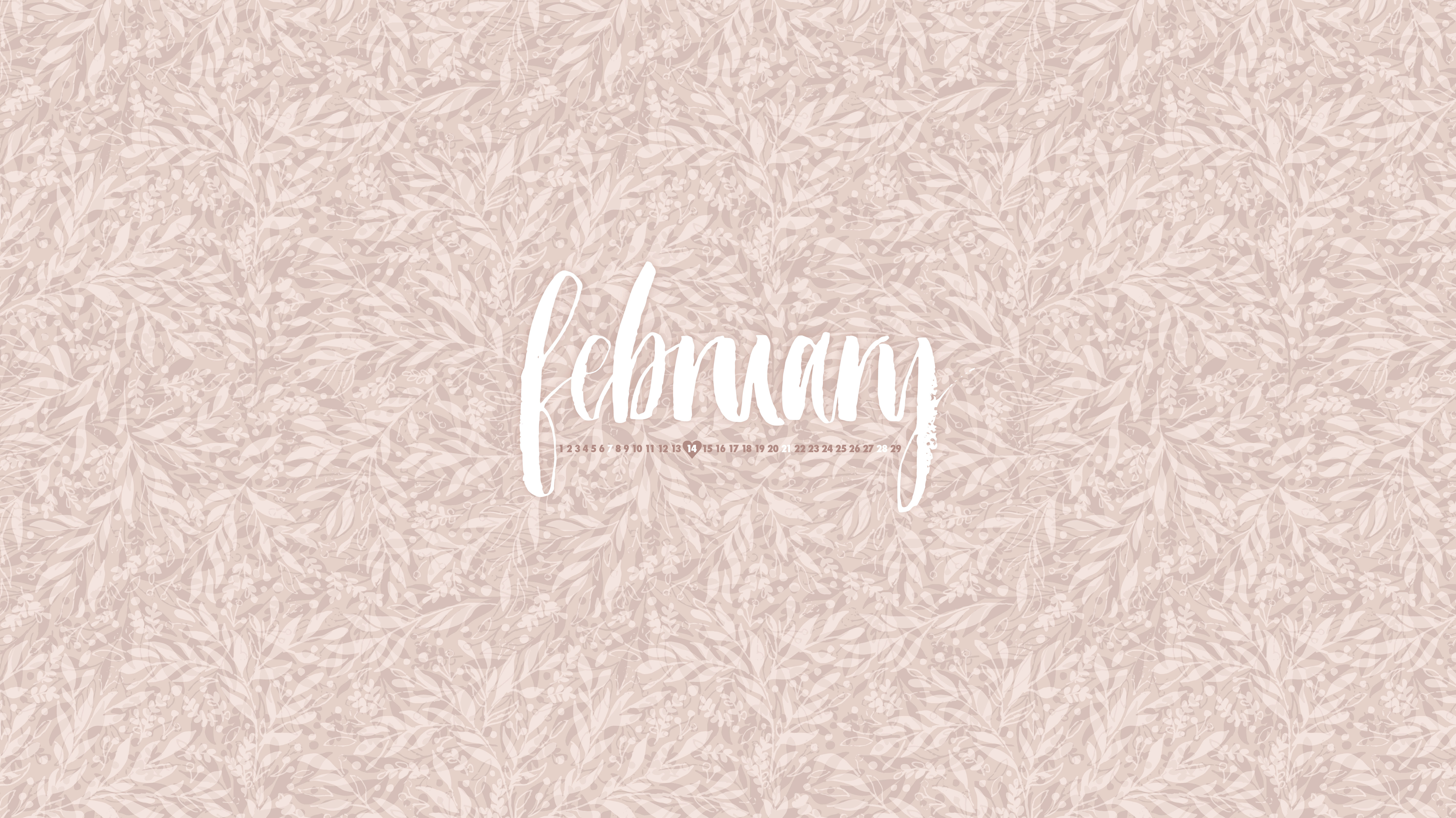 February Desktop Wallpapers - Calligraphy - HD Wallpaper 
