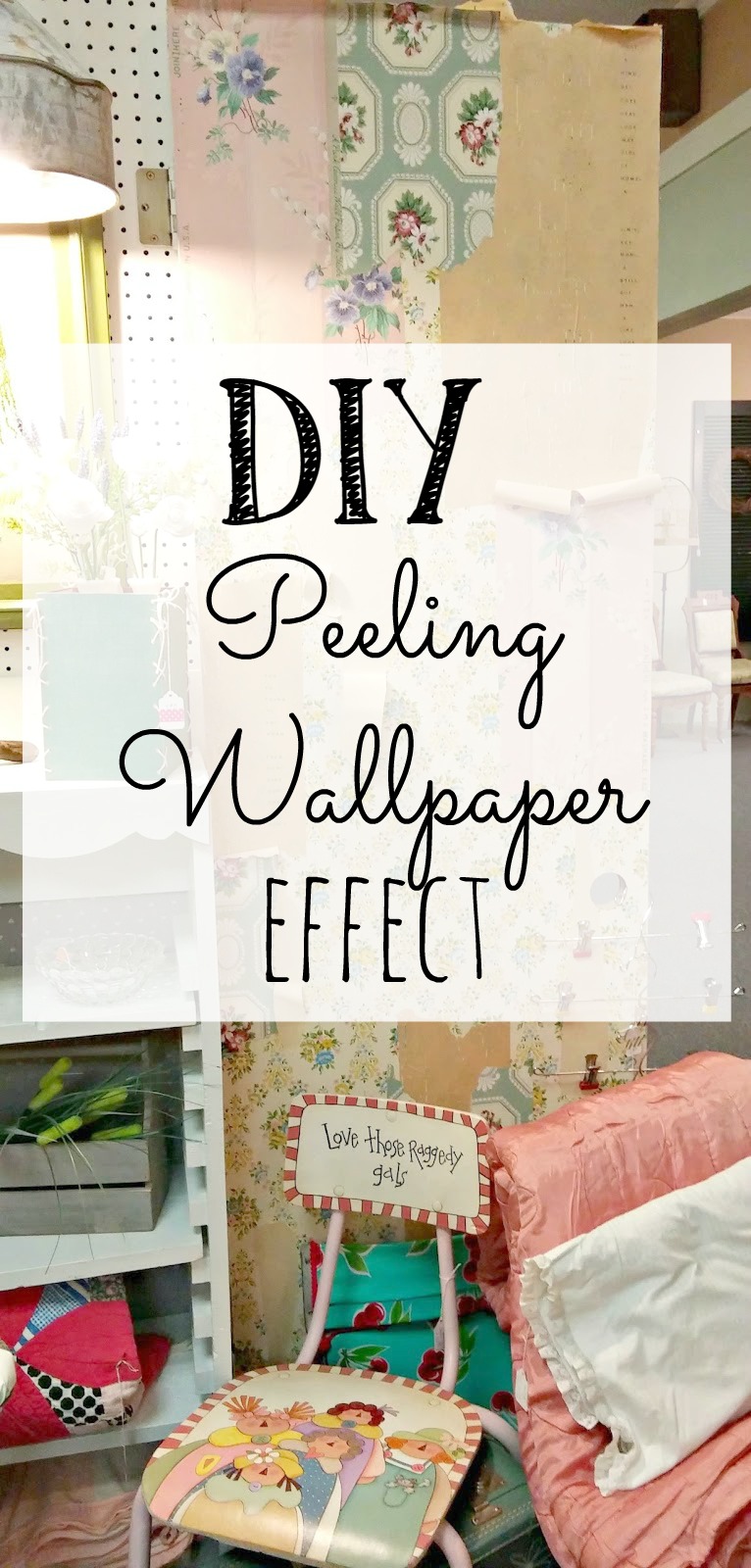 How To Get An Old, Peeling Wallpaper Look Bedroom 766x1600