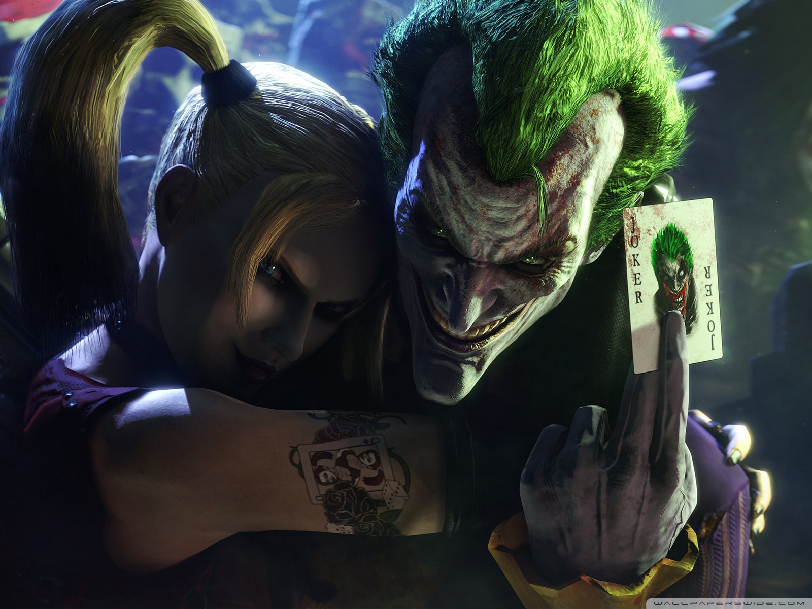 Joker And Harley Quinn Art - HD Wallpaper 