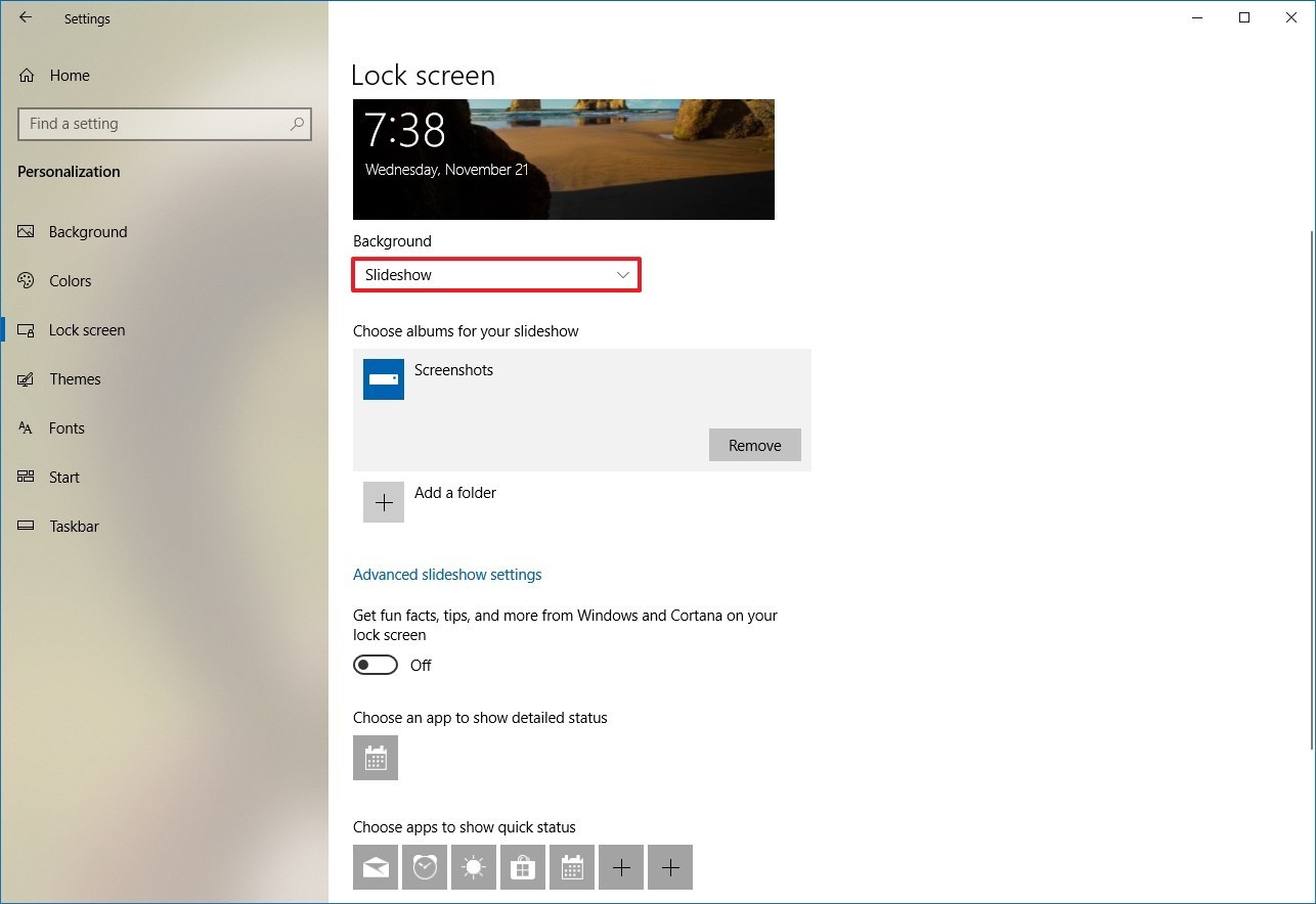 Windows 10 Lock Screen Settings - HD Wallpaper 