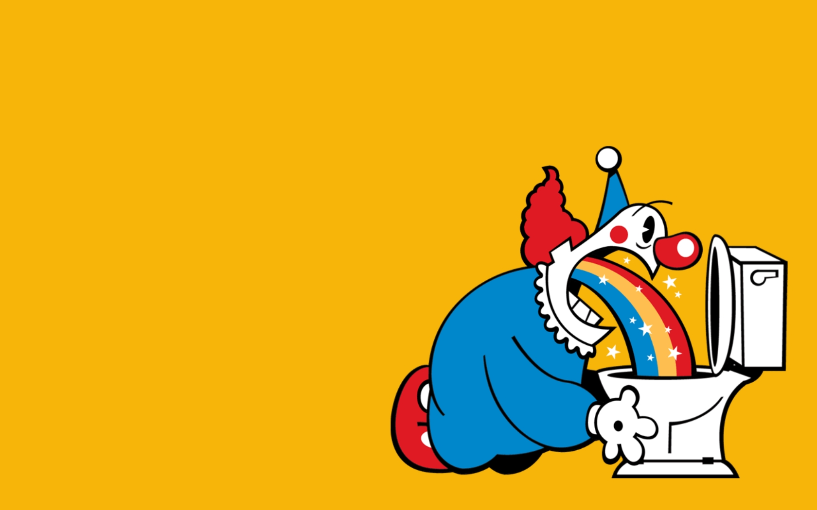 Wallpaper - Clown Vomiting Rainbow - HD Wallpaper 
