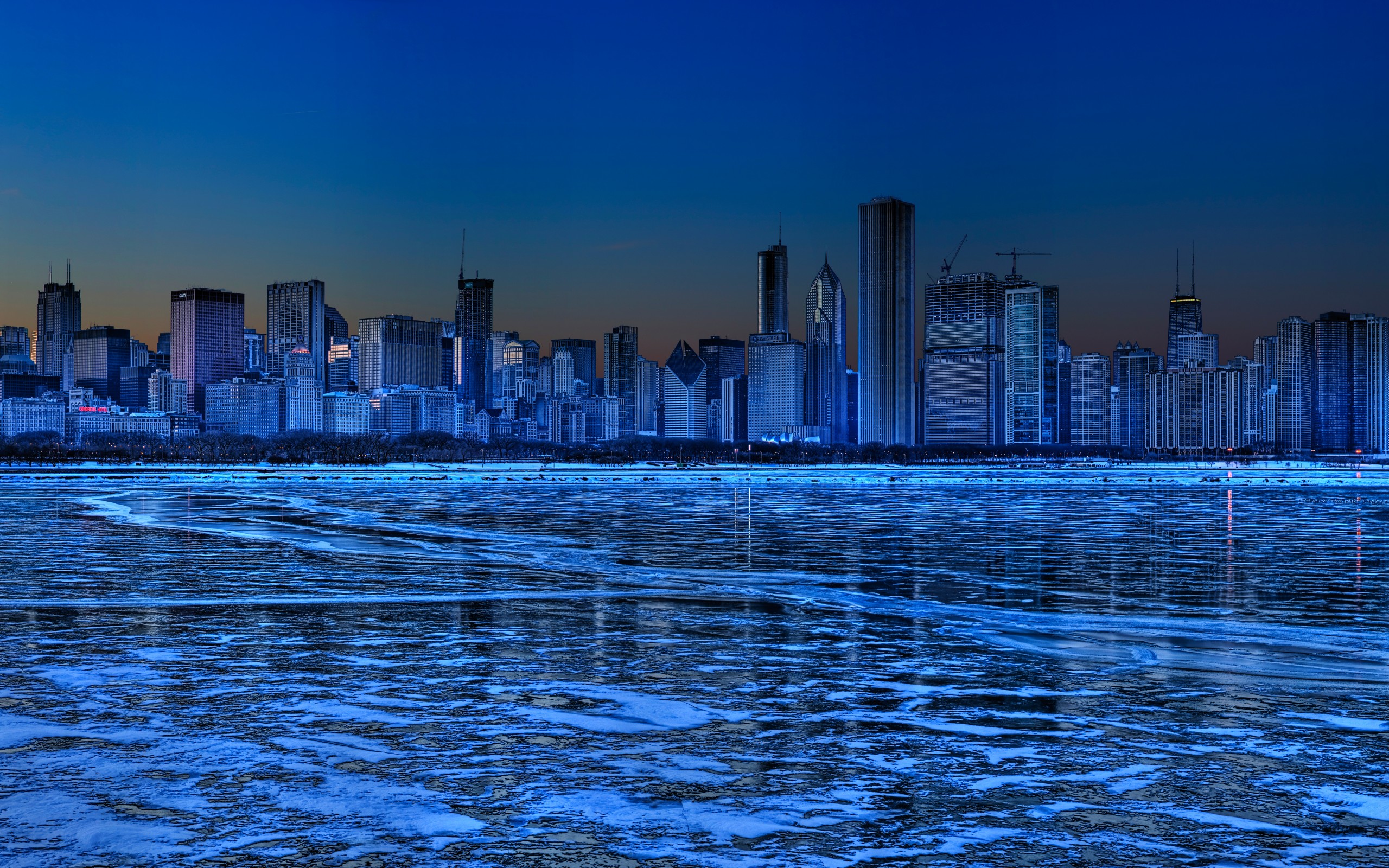 Chicago Winter - HD Wallpaper 