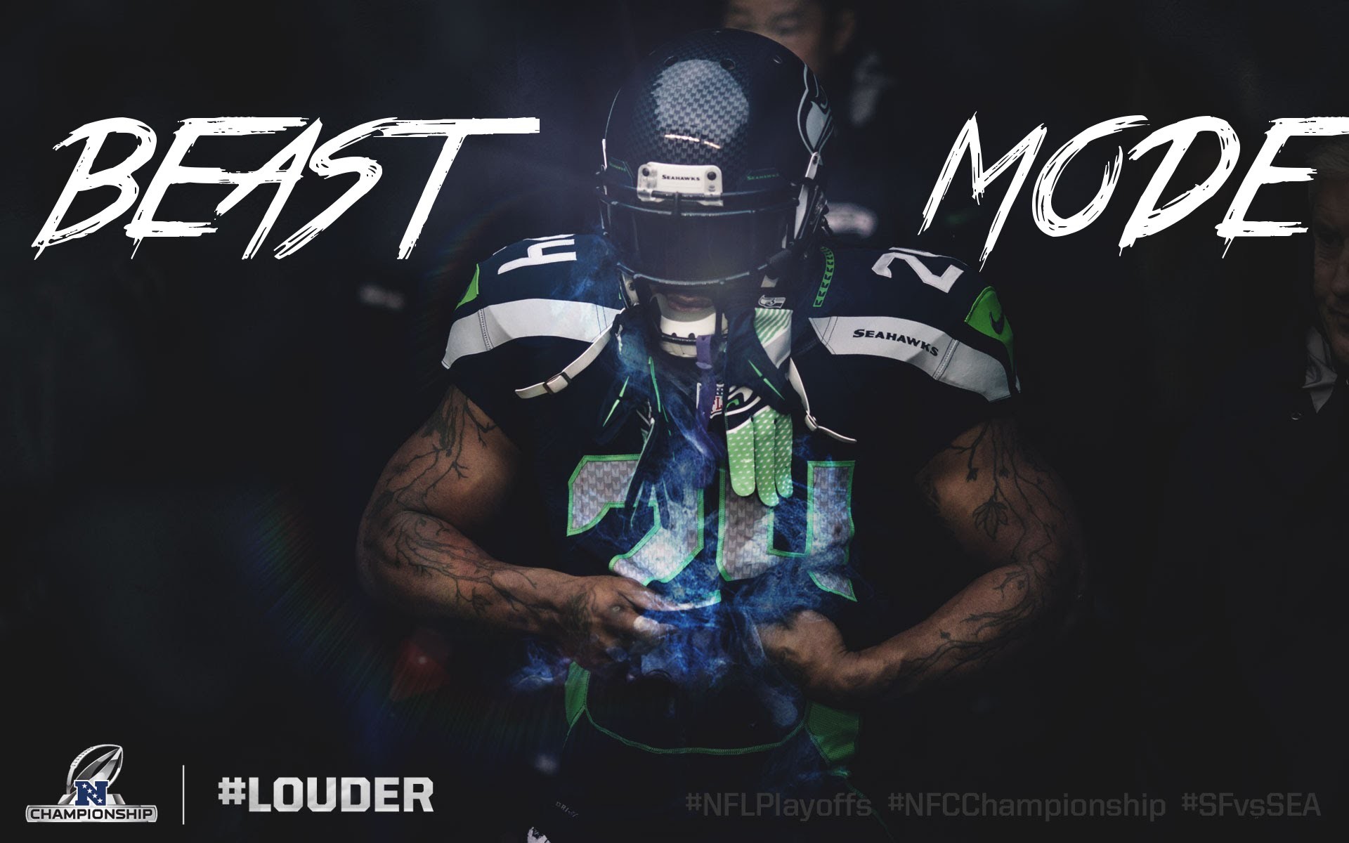 A Tribute To Marshawn Lynch - Seattle Seahawks Wallpaper Marshawn Lynch - HD Wallpaper 