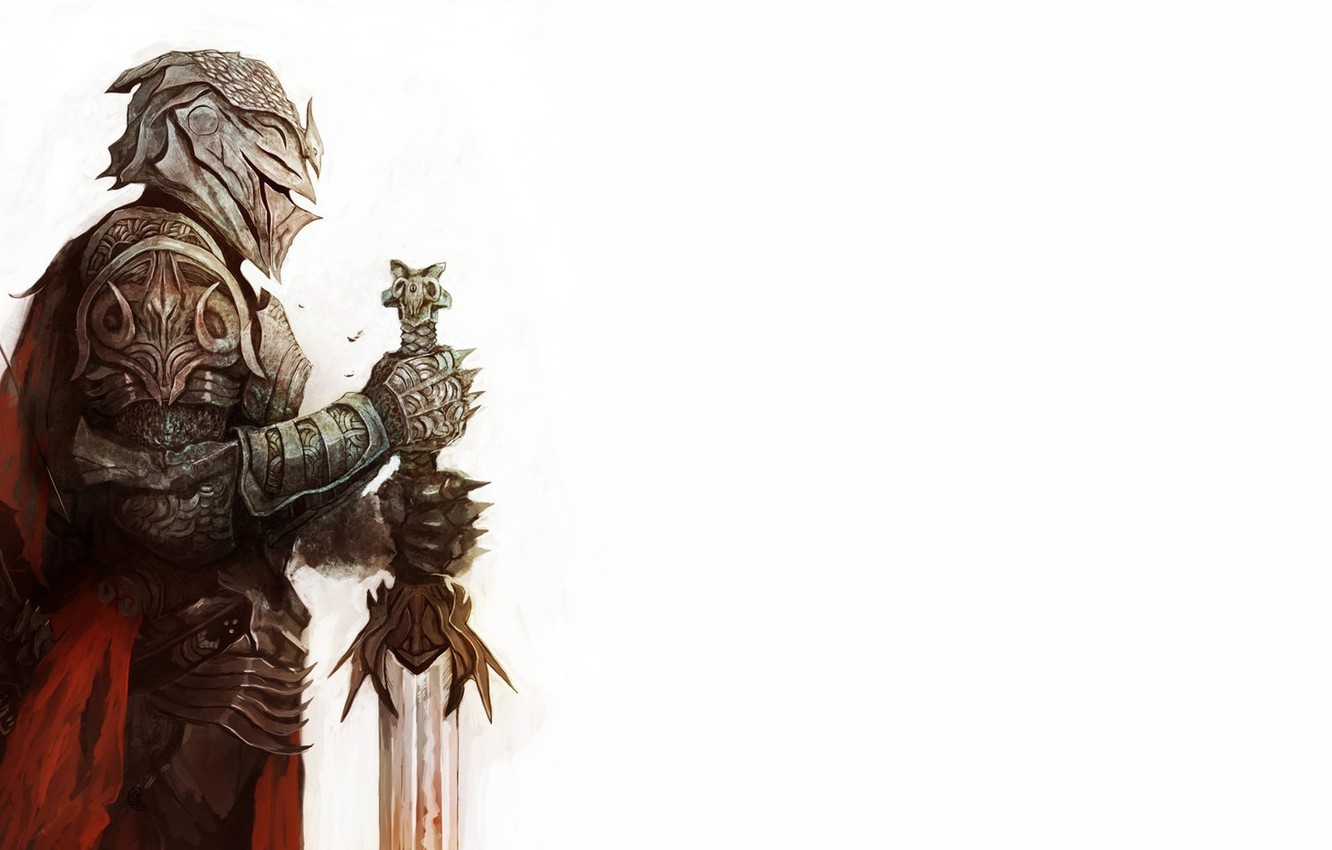 Photo Wallpaper Knight, Sword, Armour, Archer - Knight Art White Background - HD Wallpaper 