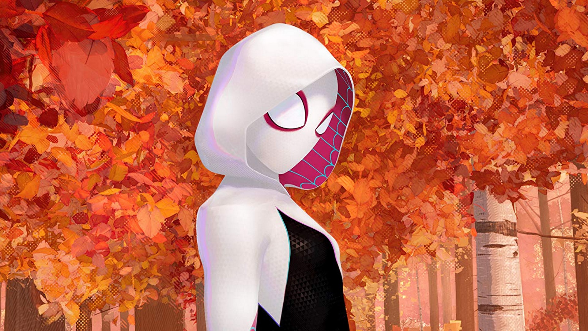 Spider Man Into The Spider Verse Wallpaper With Resolution - Spider Man Into The Spider Verse Gwen - HD Wallpaper 