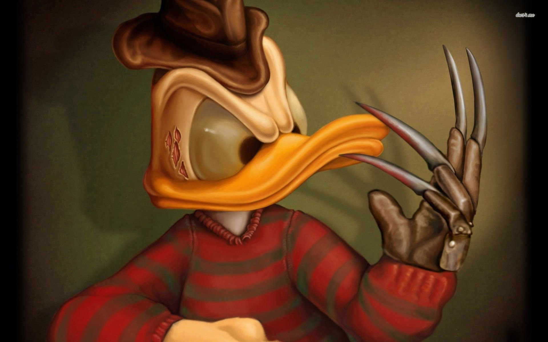 Freddy Krueger Donald Duck - HD Wallpaper 