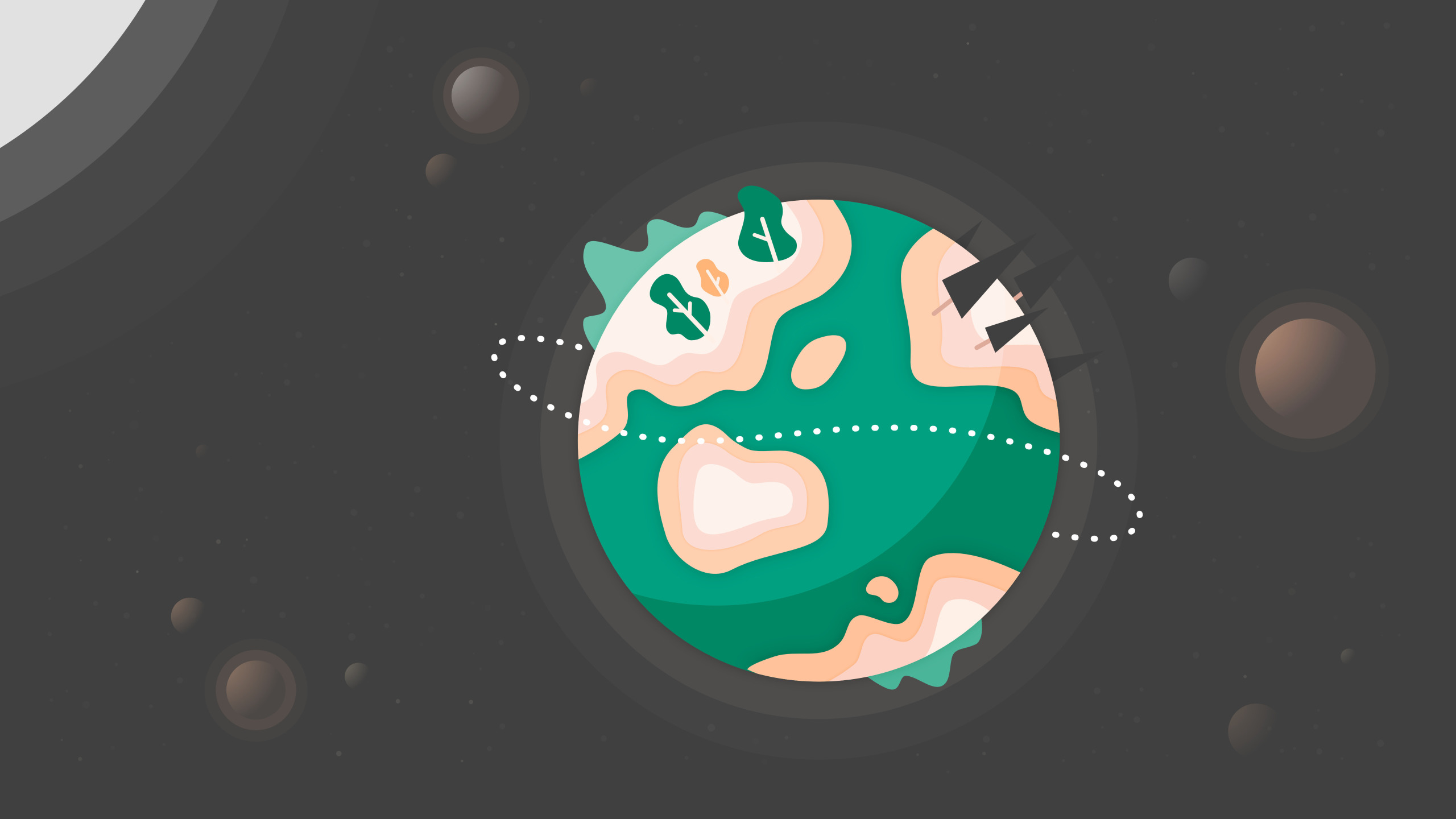 Planets In Pixel Background - HD Wallpaper 