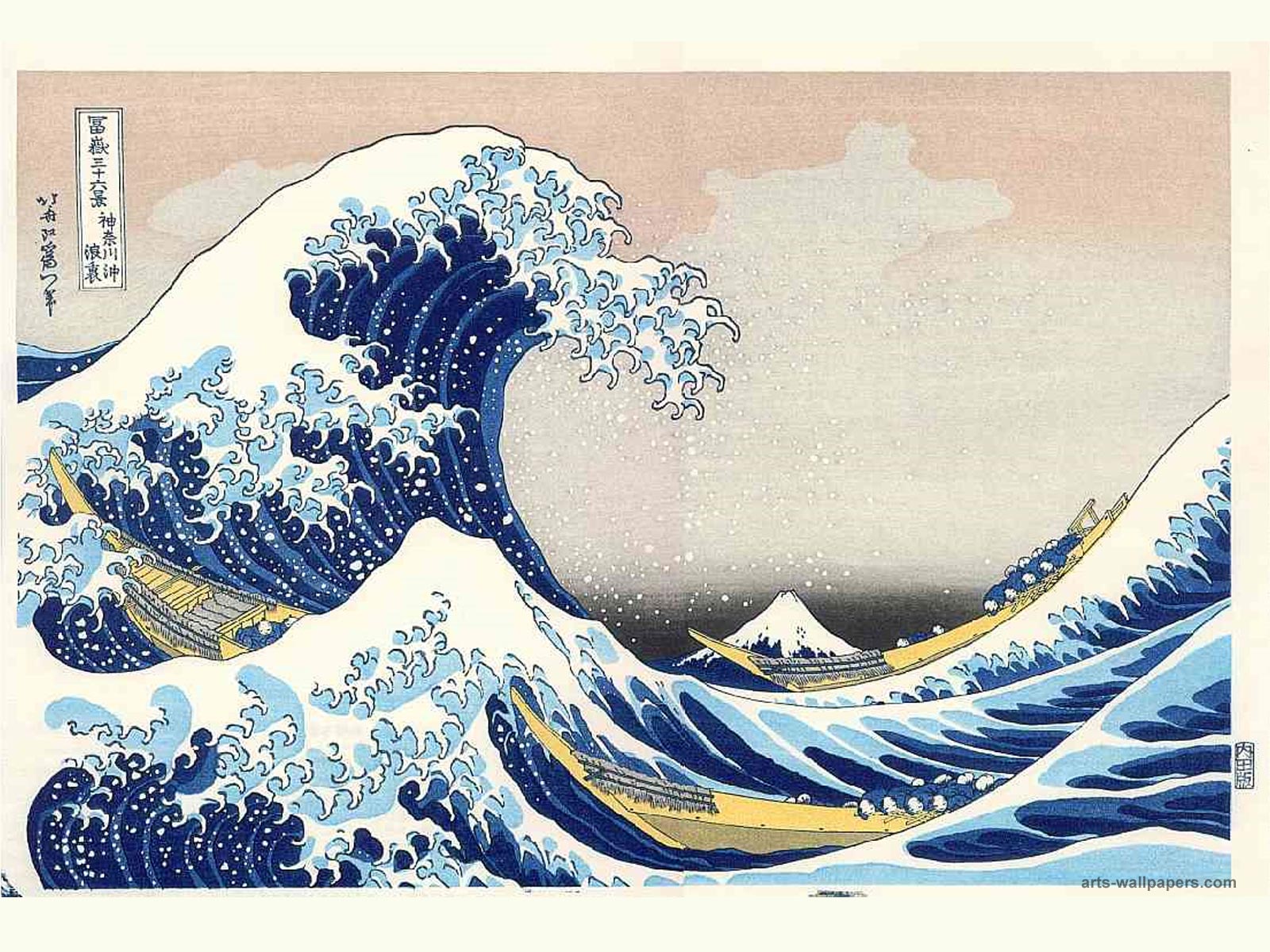 Great Wave Off Kanagawa (kanagawa Oki Nami Ura), From - HD Wallpaper 
