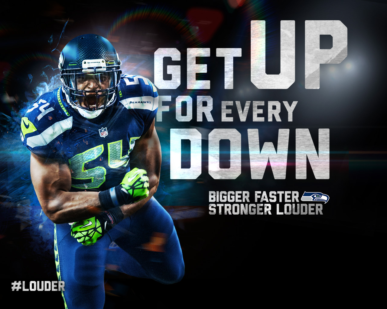 Seattle Seahawks Get Up For Every Down - HD Wallpaper 