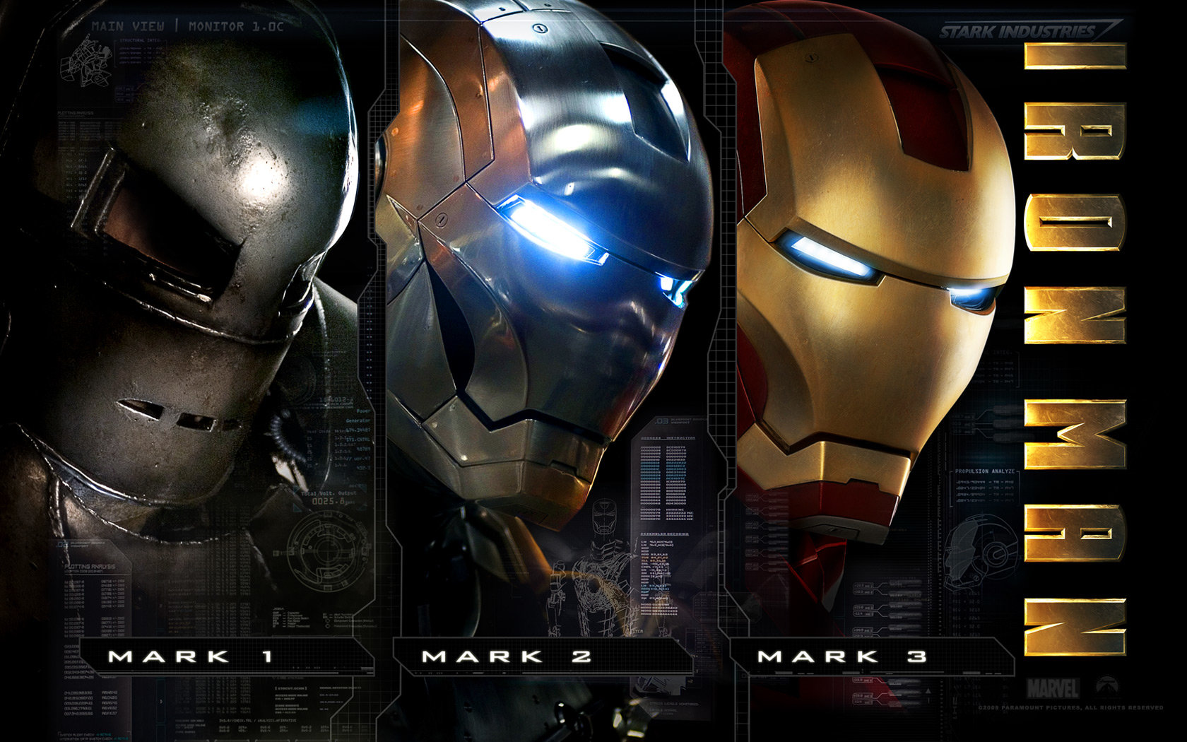 Awesome Tony Stark Free Wallpaper Id - Iron Man 2008 Suit - HD Wallpaper 