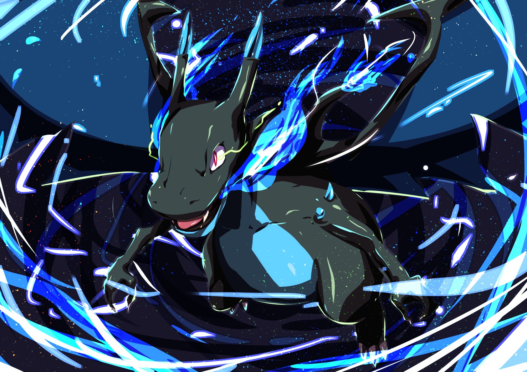 Mega Charizard X Wallpaper Hd - HD Wallpaper 