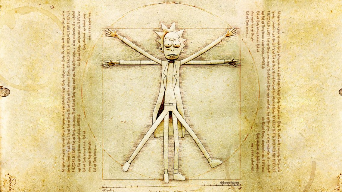 Vitruvian Man Rick And Morty - HD Wallpaper 