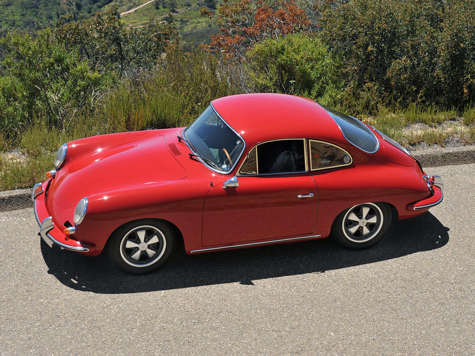 Porsche 356 C Outlaw Custom Coupe Red 1964 - HD Wallpaper 