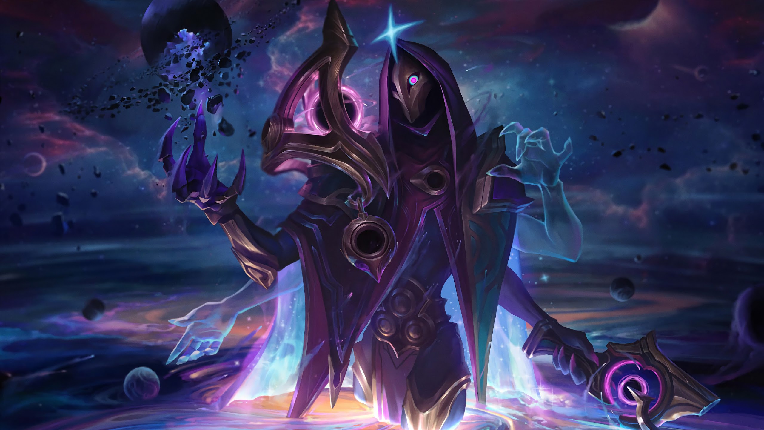 Dark Cosmic Jhin, Splash Art, Lol, 4k, - Dark Cosmic Jhin - HD Wallpaper 