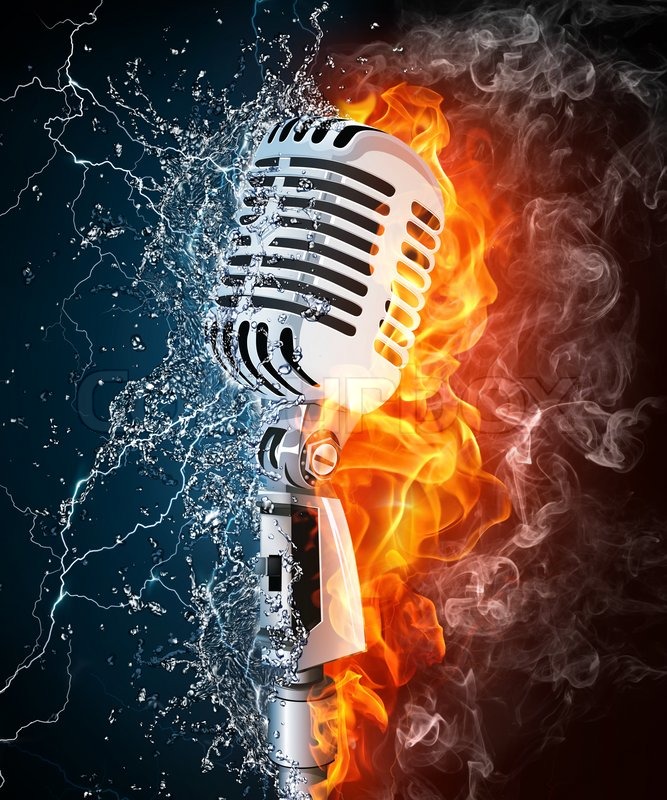 Microphone On Fire - HD Wallpaper 