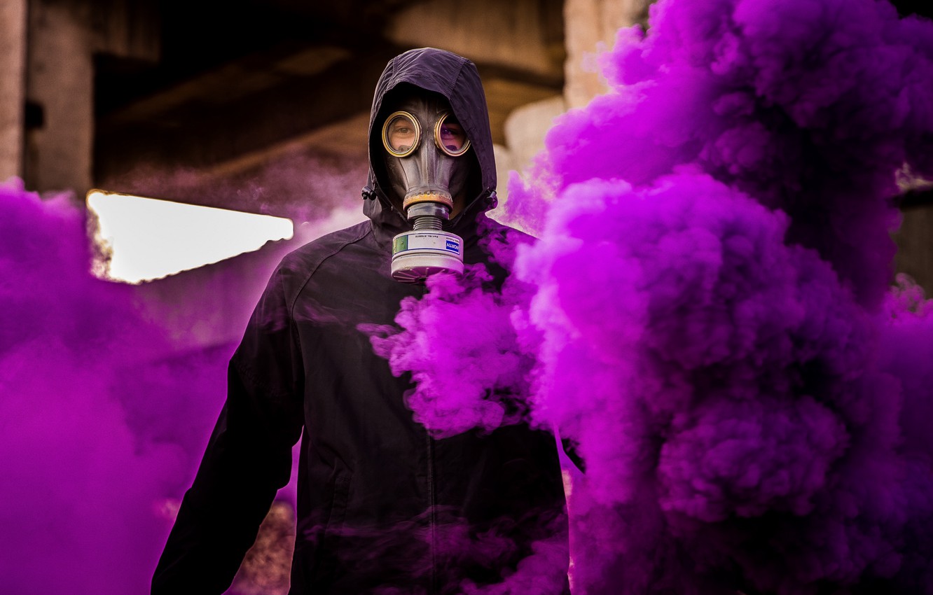 Photo Wallpaper Smoke, Man, Men, Situations, Purple, - Instagram Discover Ui Design - HD Wallpaper 