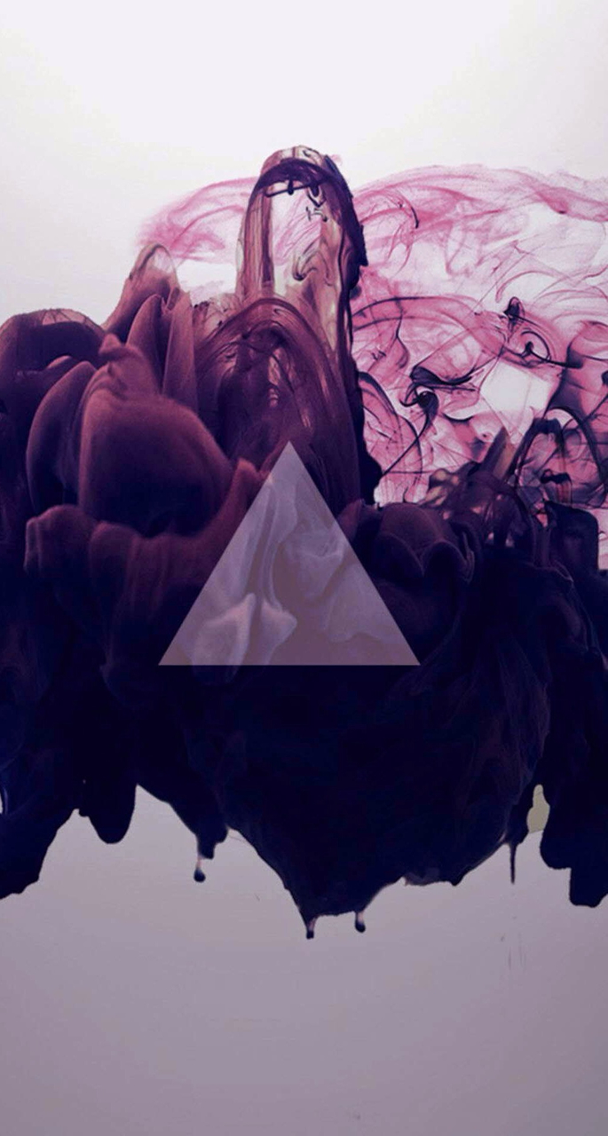 Triangle, Wallpaper And Purple Smoke - Smoke Wallpaper Hipster Girl - HD Wallpaper 