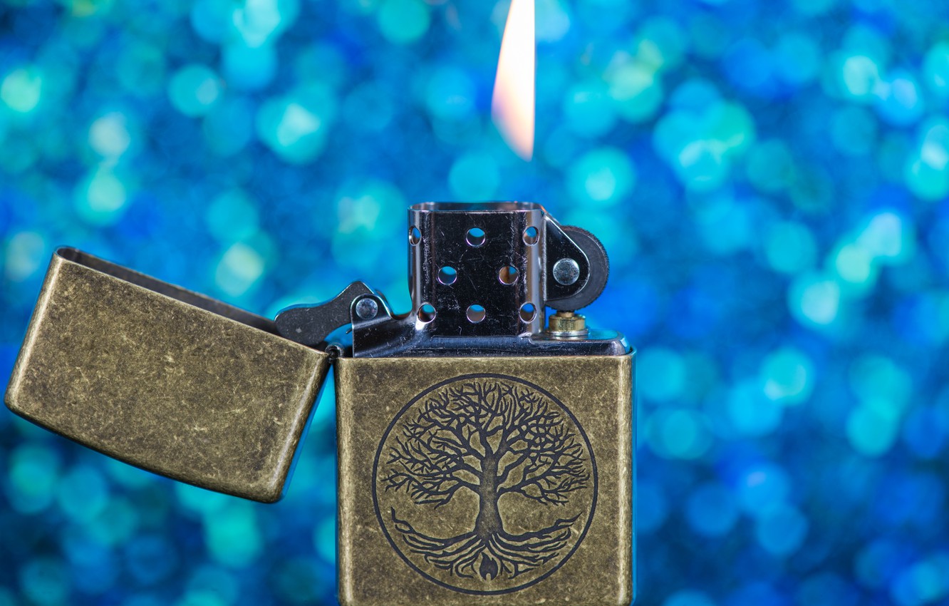 Photo Wallpaper Macro, Flame, Zippo, Lighter - Locket - HD Wallpaper 