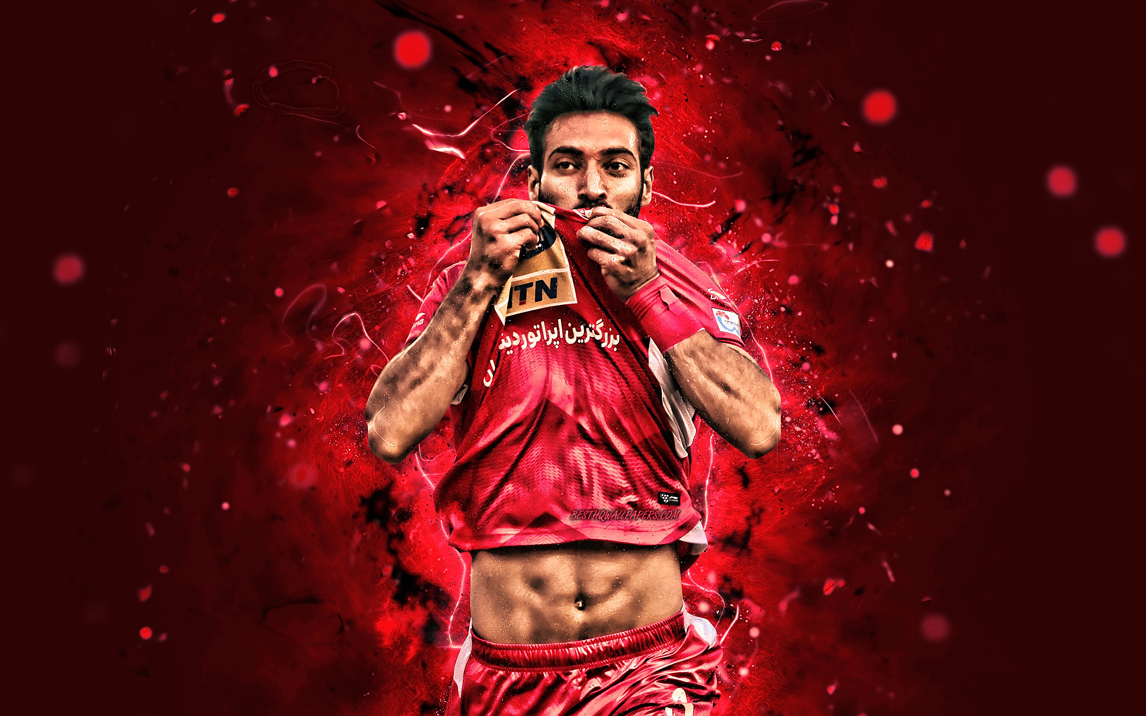 Shoja Khalilzadeh, 4k, Iranian Footballers, Persepolis - Shoja Khalilzadeh - HD Wallpaper 