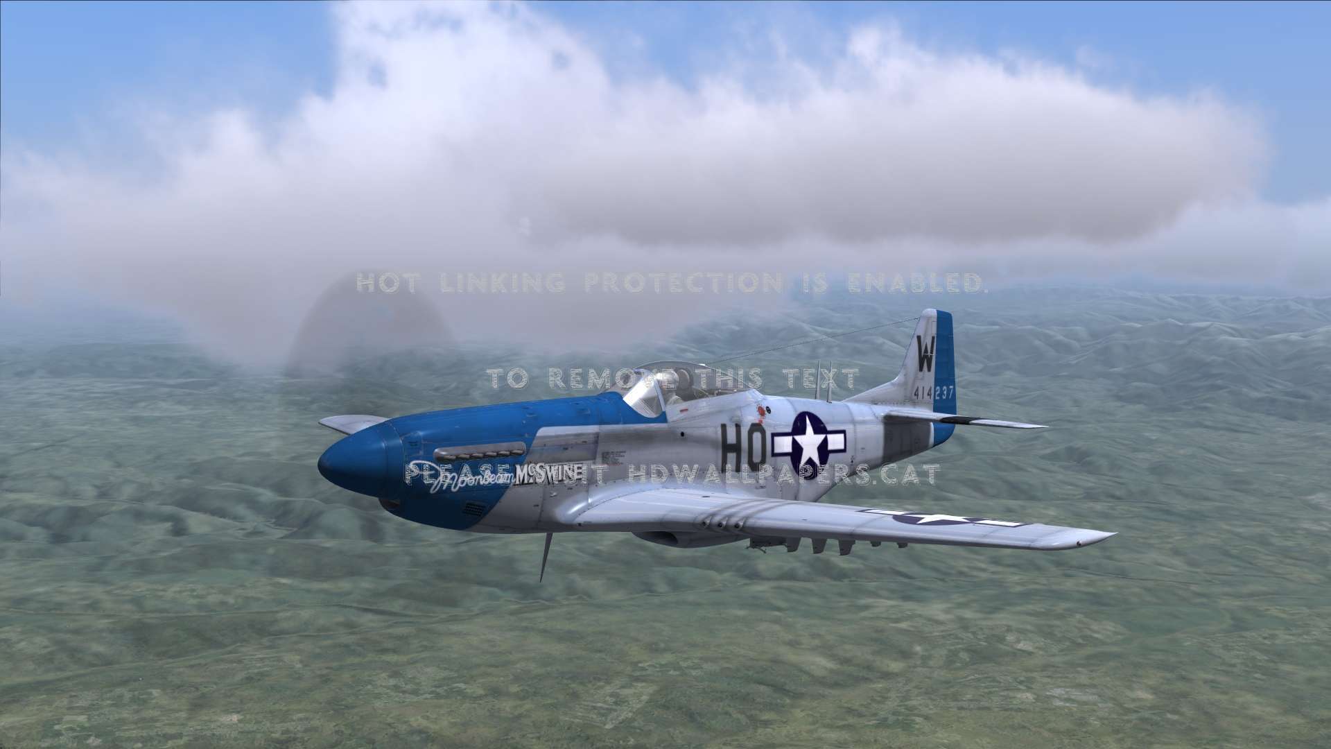 P 51 Mustang Moonbeam Mcswine P51 Plane War - North American P-51 Mustang - HD Wallpaper 