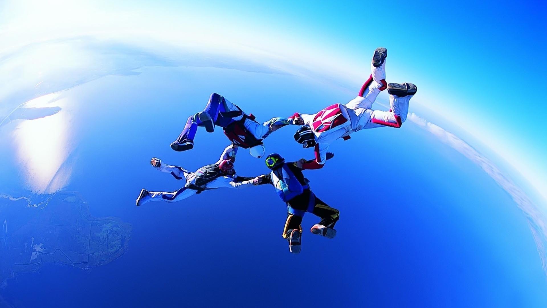 Skydiving Circle Of Four Hd Wallpaper - Skydiving Circle - HD Wallpaper 