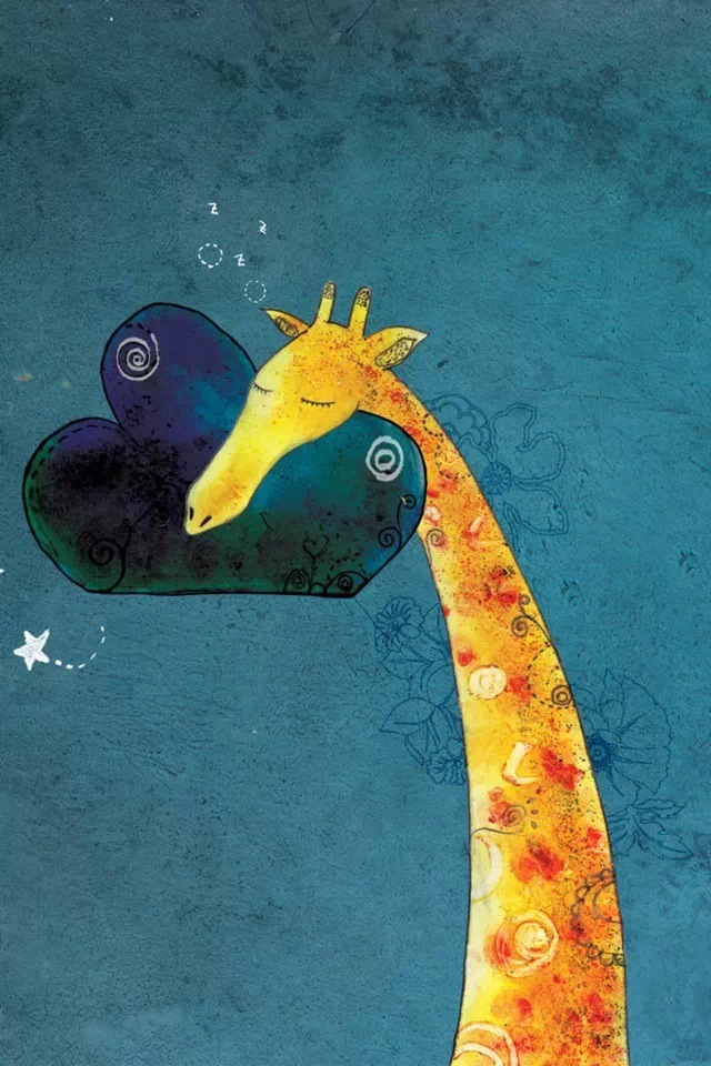 Giraffe And Pillow Iphone 4s Wallpaper - Book Of Sleep By Il Sung Na Giraffe - HD Wallpaper 