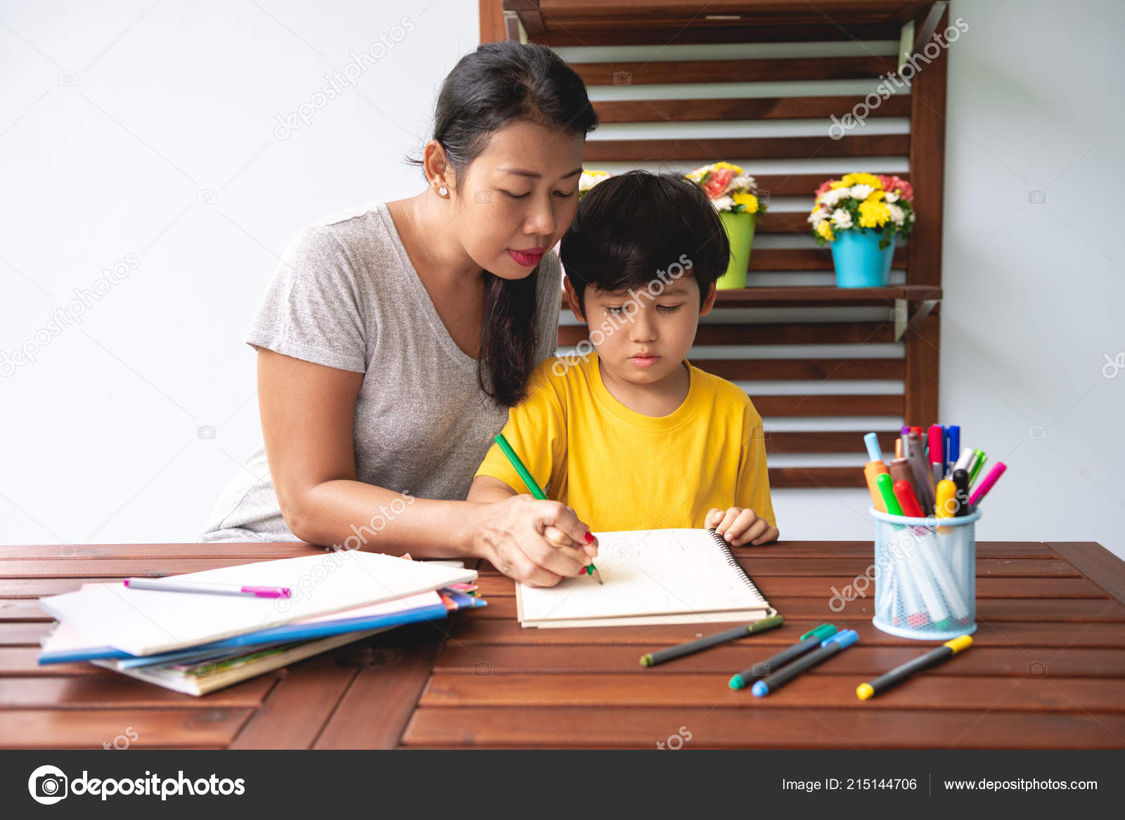 Children Homework Young Mixed Race Boy Doing Homework - Learning - HD Wallpaper 