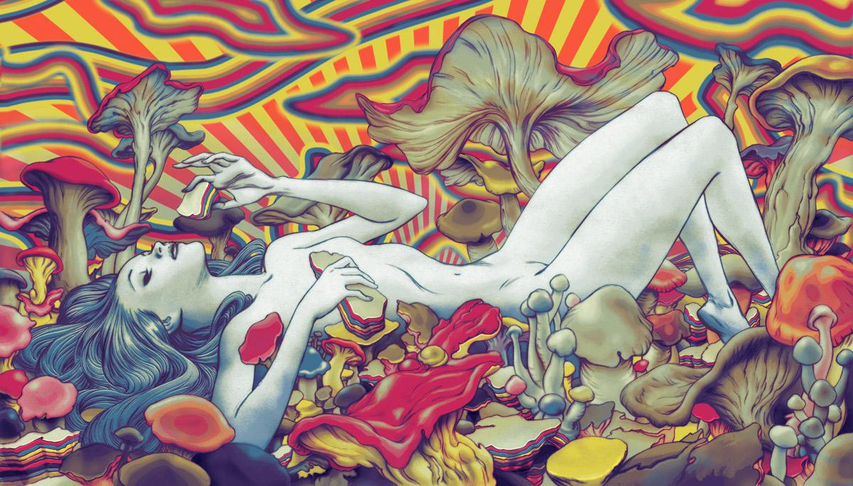 Trippy Wallpaper - Trippy Wallpapers - James Jean Mushroom - HD Wallpaper 
