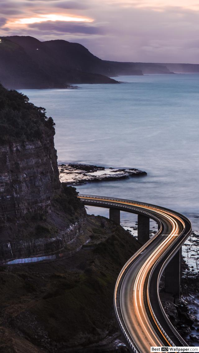 Sea Cliff Bridge Long Exposure - HD Wallpaper 