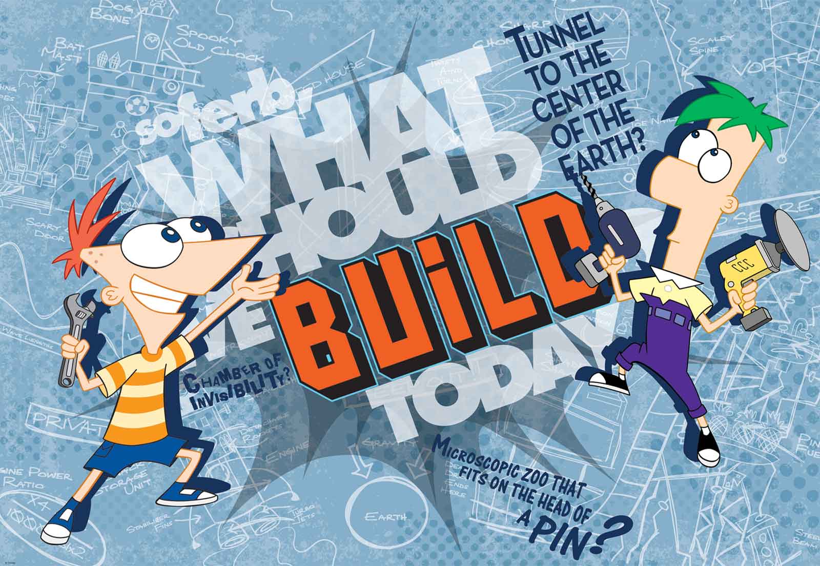 Phineas And Ferb Wall - HD Wallpaper 