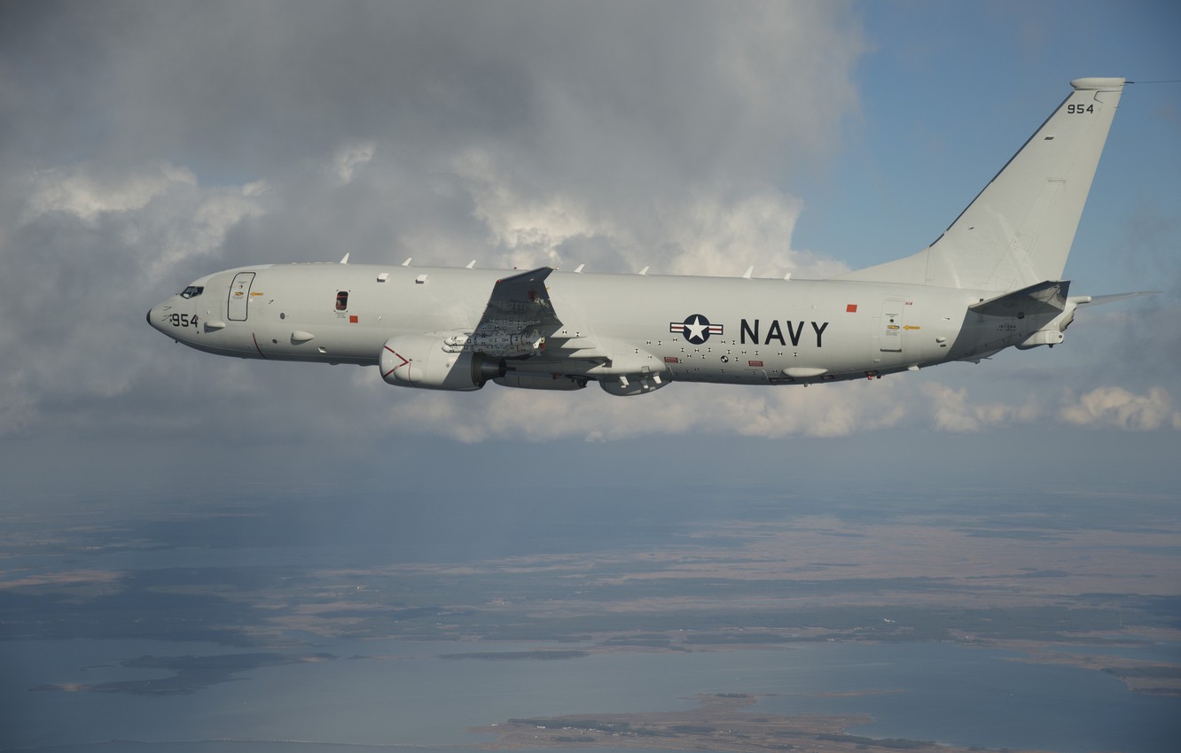 Photo Wallpaper Boeing, Sky, Cloud, Navy, Boeing P - Us Navy P 8 Poseidon - HD Wallpaper 