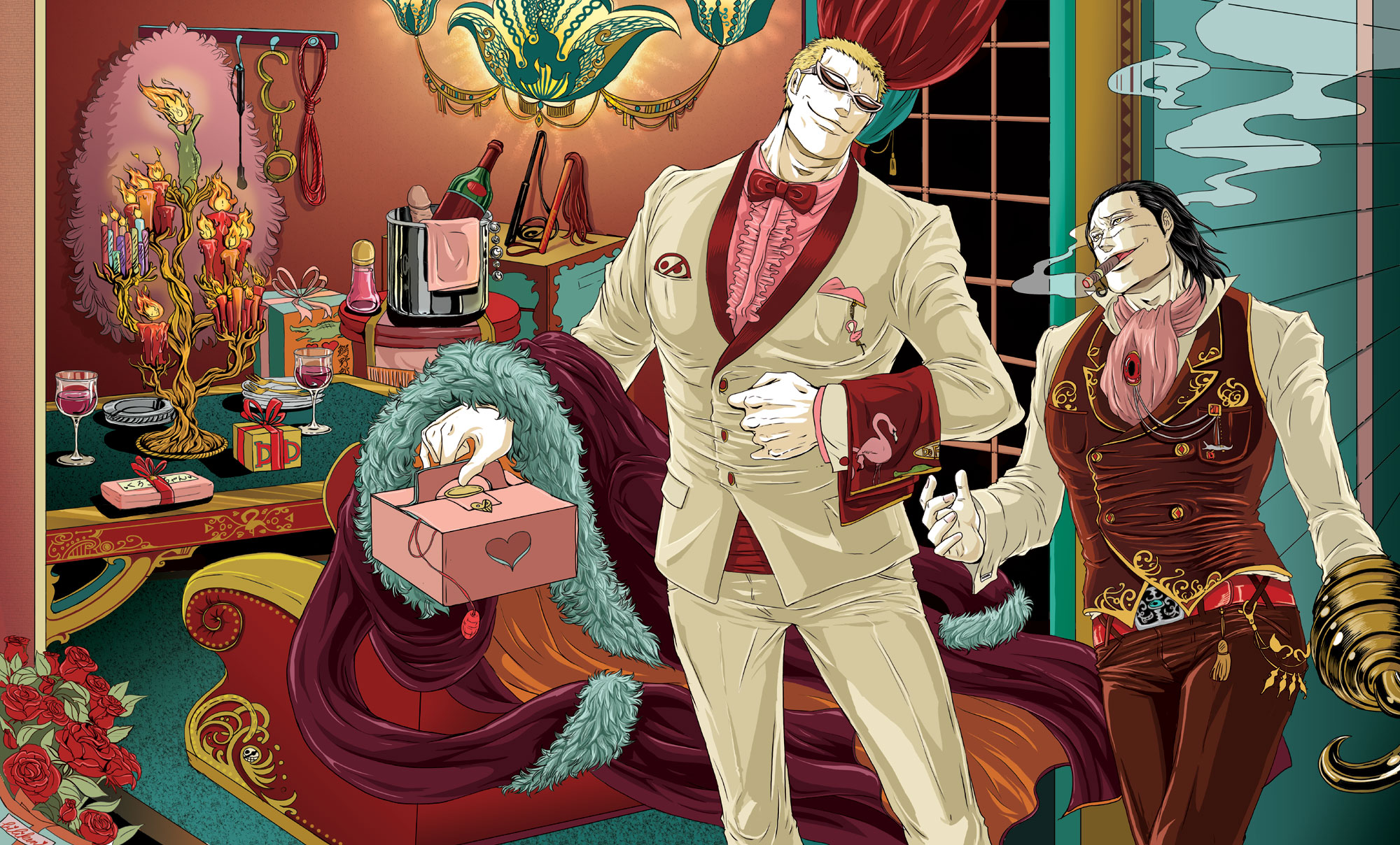 One Piece Doflamingo And Crocodile 00x18 Wallpaper Teahub Io